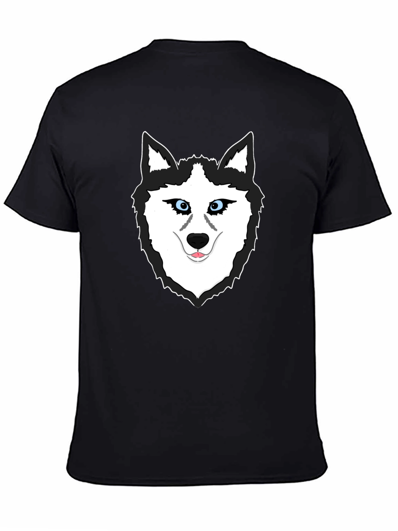 Cool Husky Graphic T-Shirt - Black