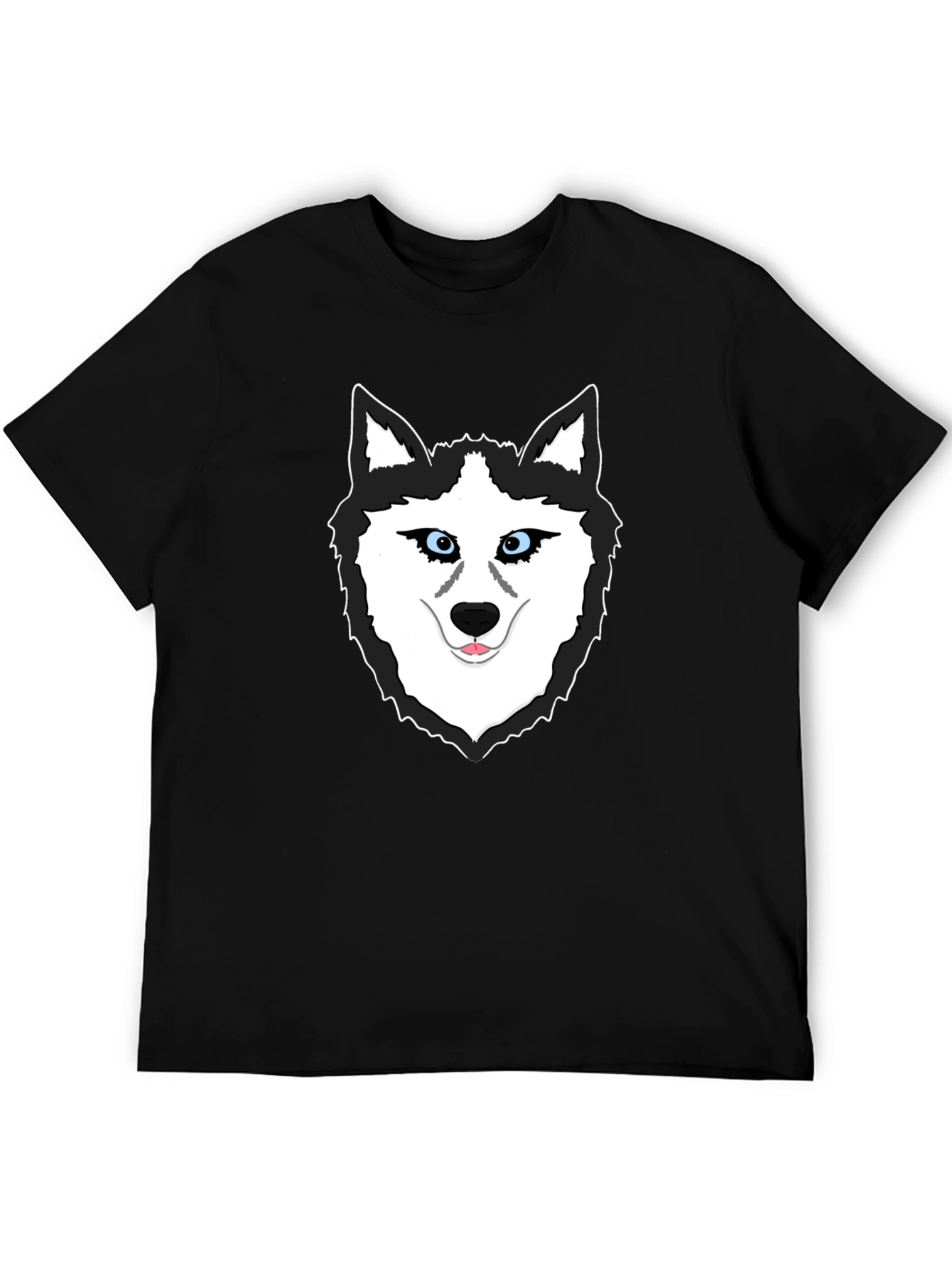 Cool Husky Graphic T-Shirt - Black