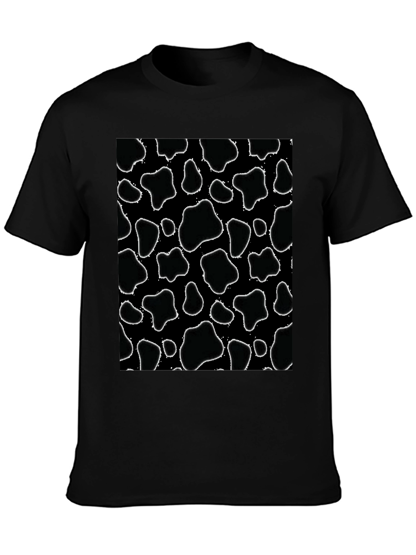 Cow Print Black T-Shirt