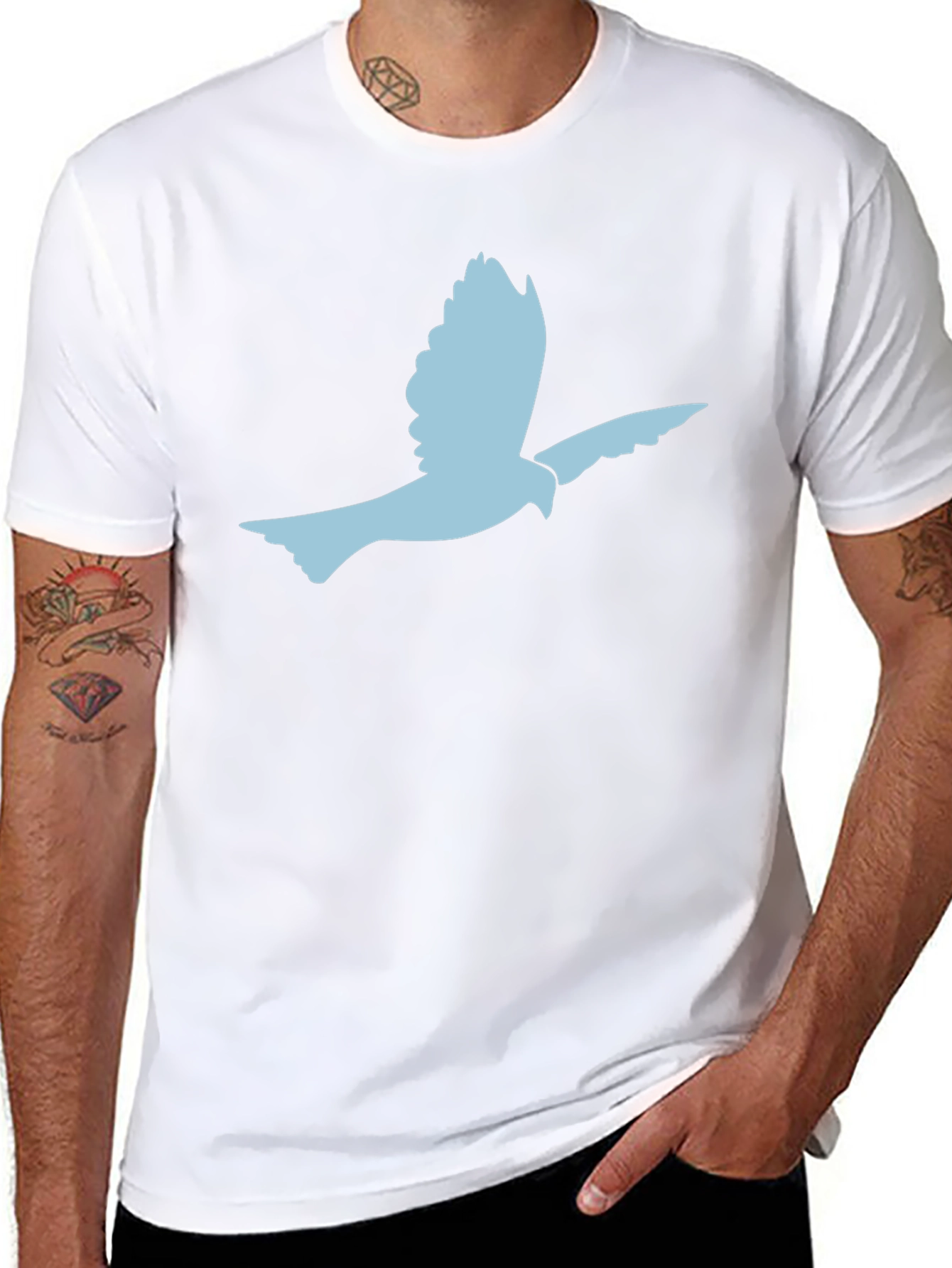 Peace Dove Graphic Black Tee