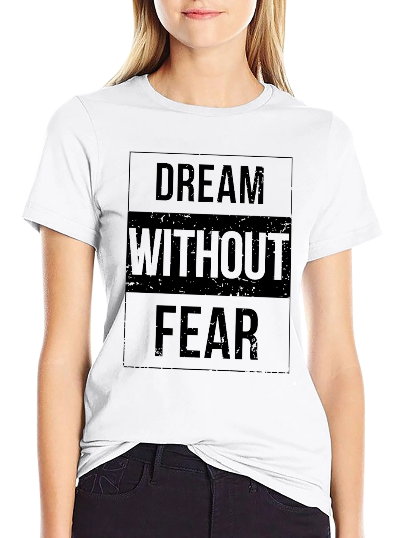 Dream Without Fear Black Graphic T-Shirt