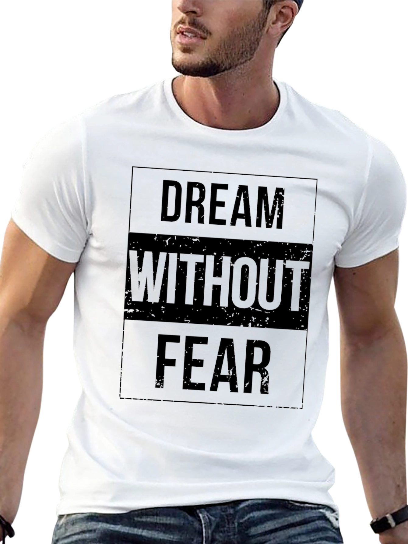 Dream Without Fear Black Graphic T-Shirt