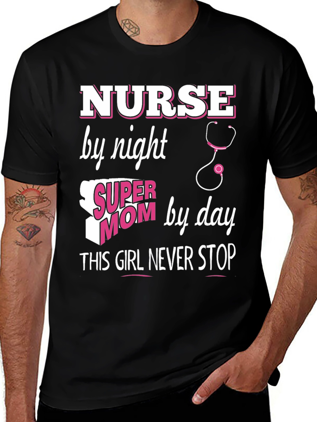 Nurse Super Mom Graphic T-Shirt