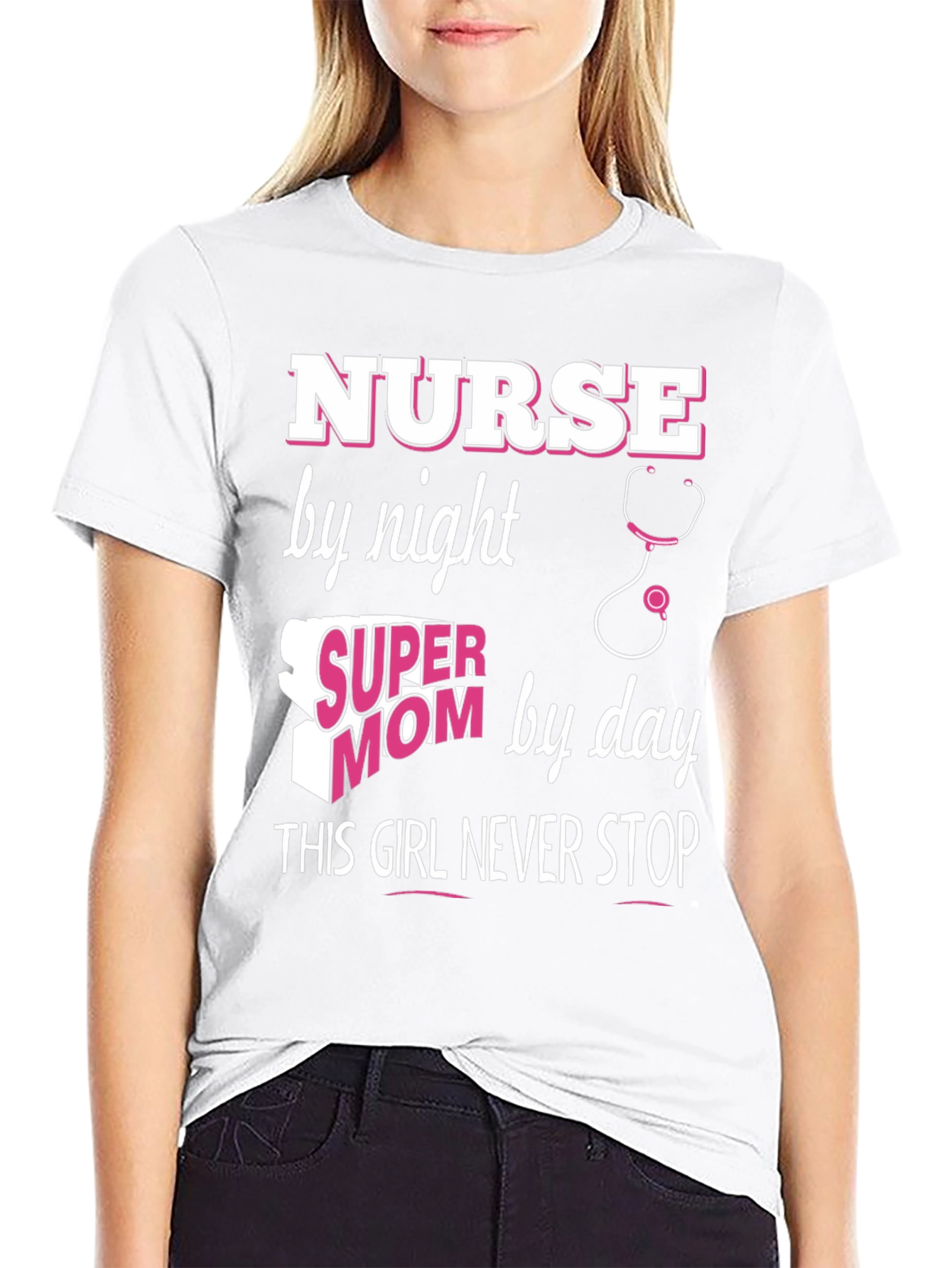 Nurse Super Mom Graphic T-Shirt