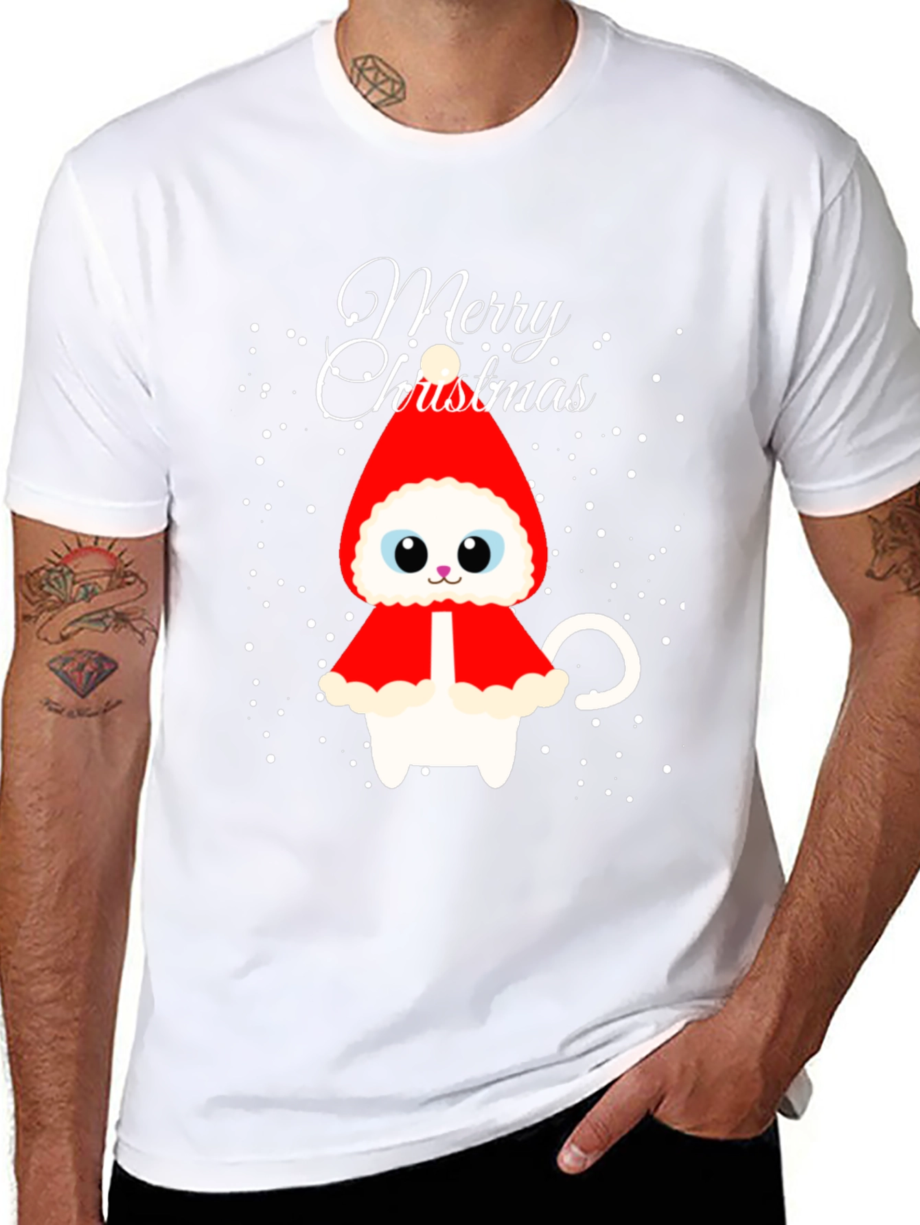 Merry Christmas Cat T-Shirt