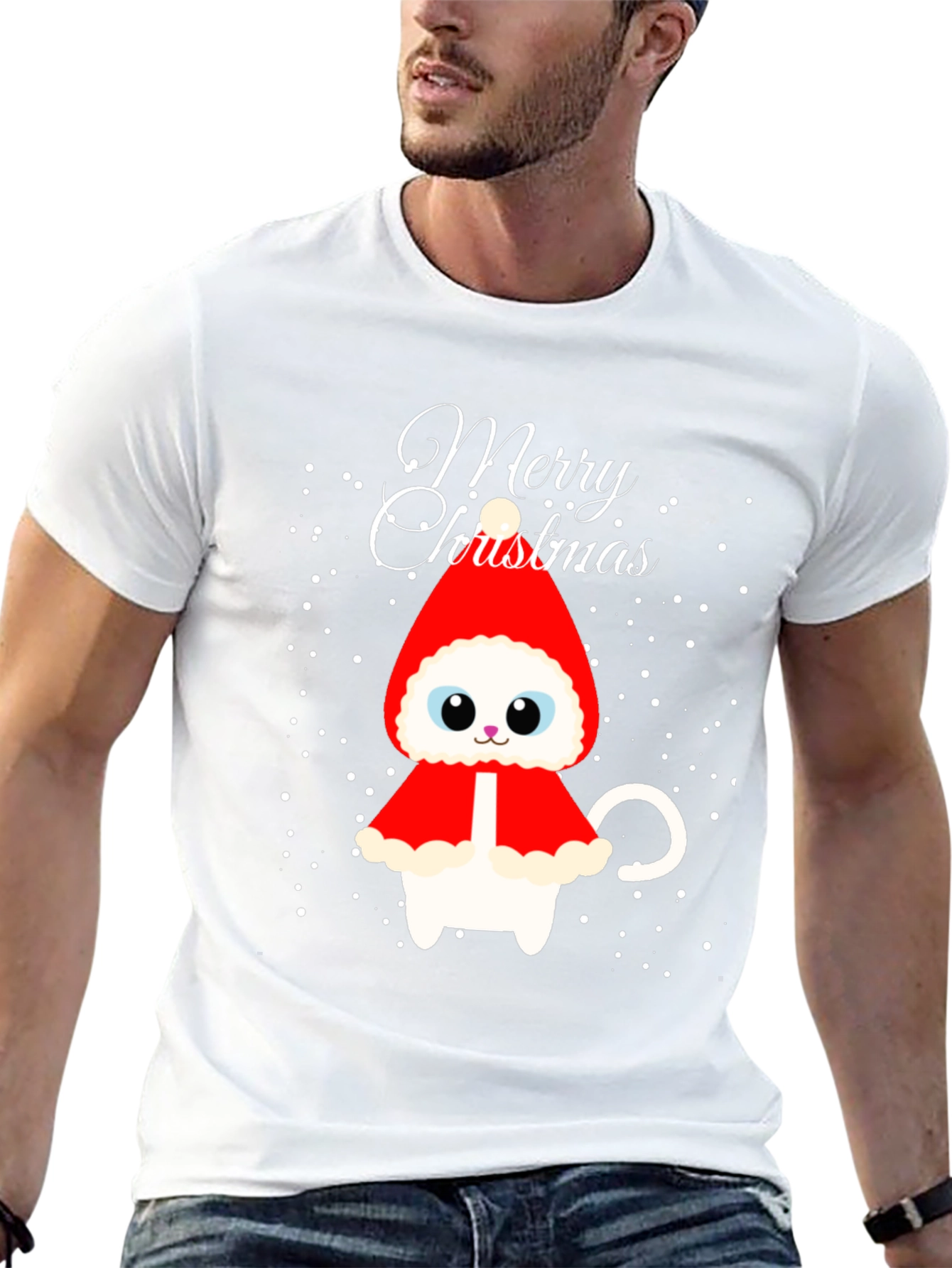 Merry Christmas Cat T-Shirt