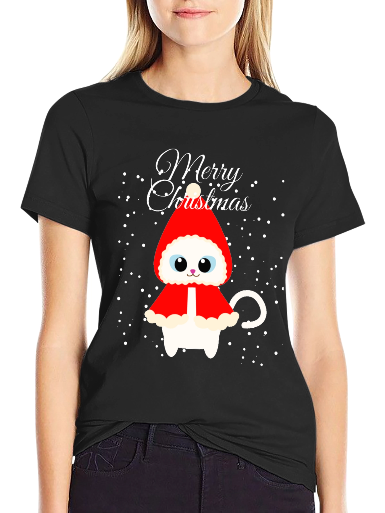 Merry Christmas Cat T-Shirt
