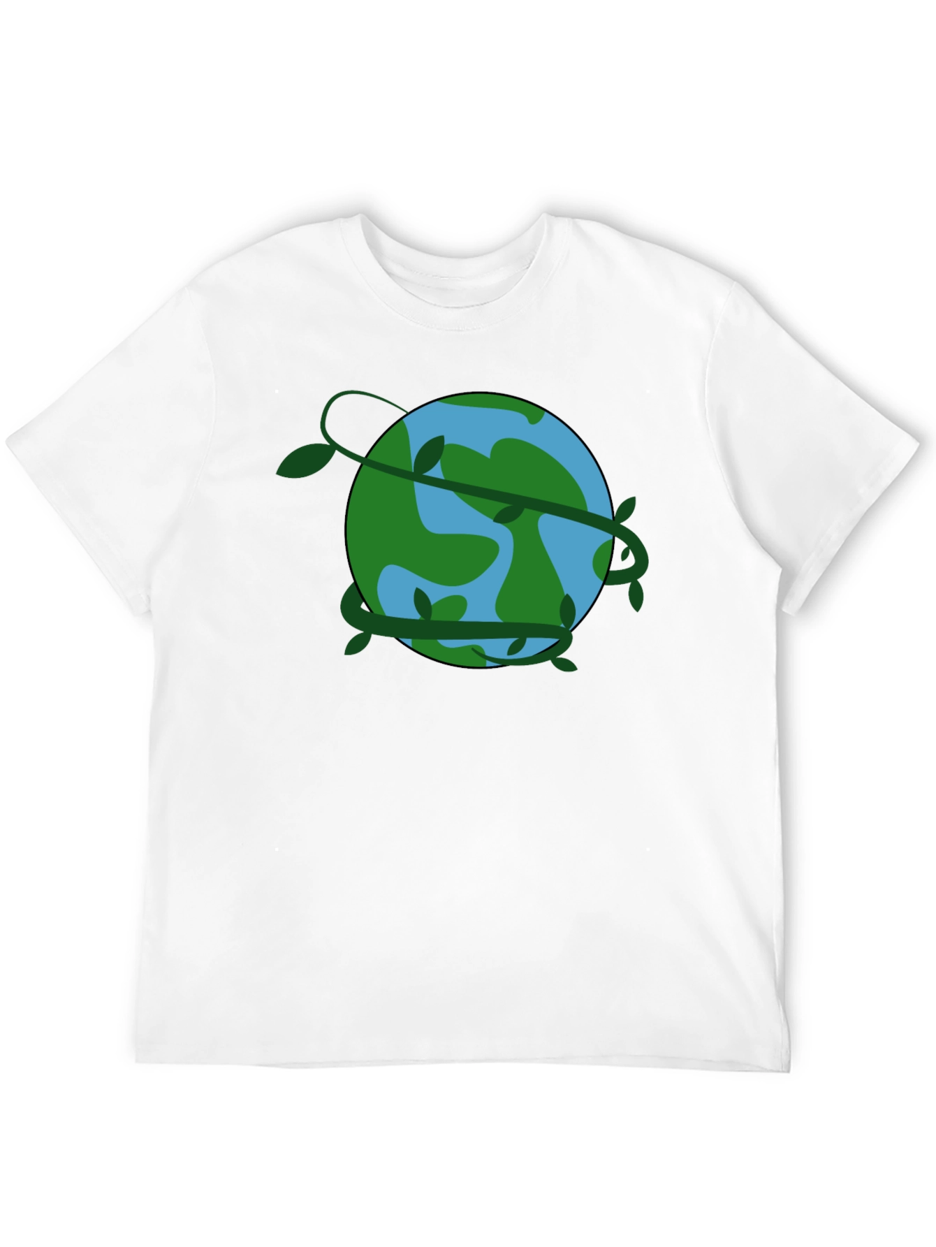 Earth Vines Black T-Shirt - Eco Friendly