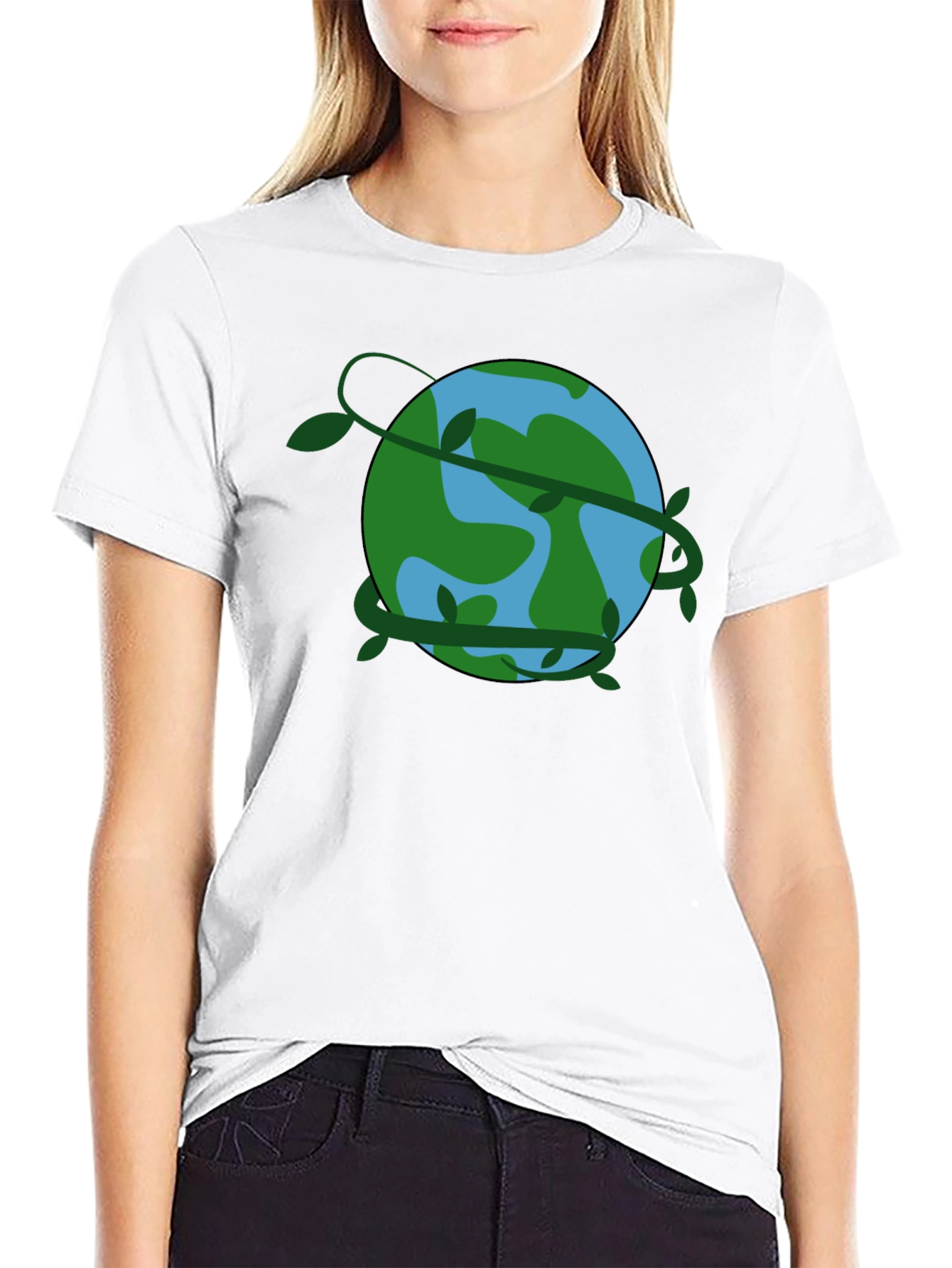 Earth Vines Black T-Shirt - Eco Friendly