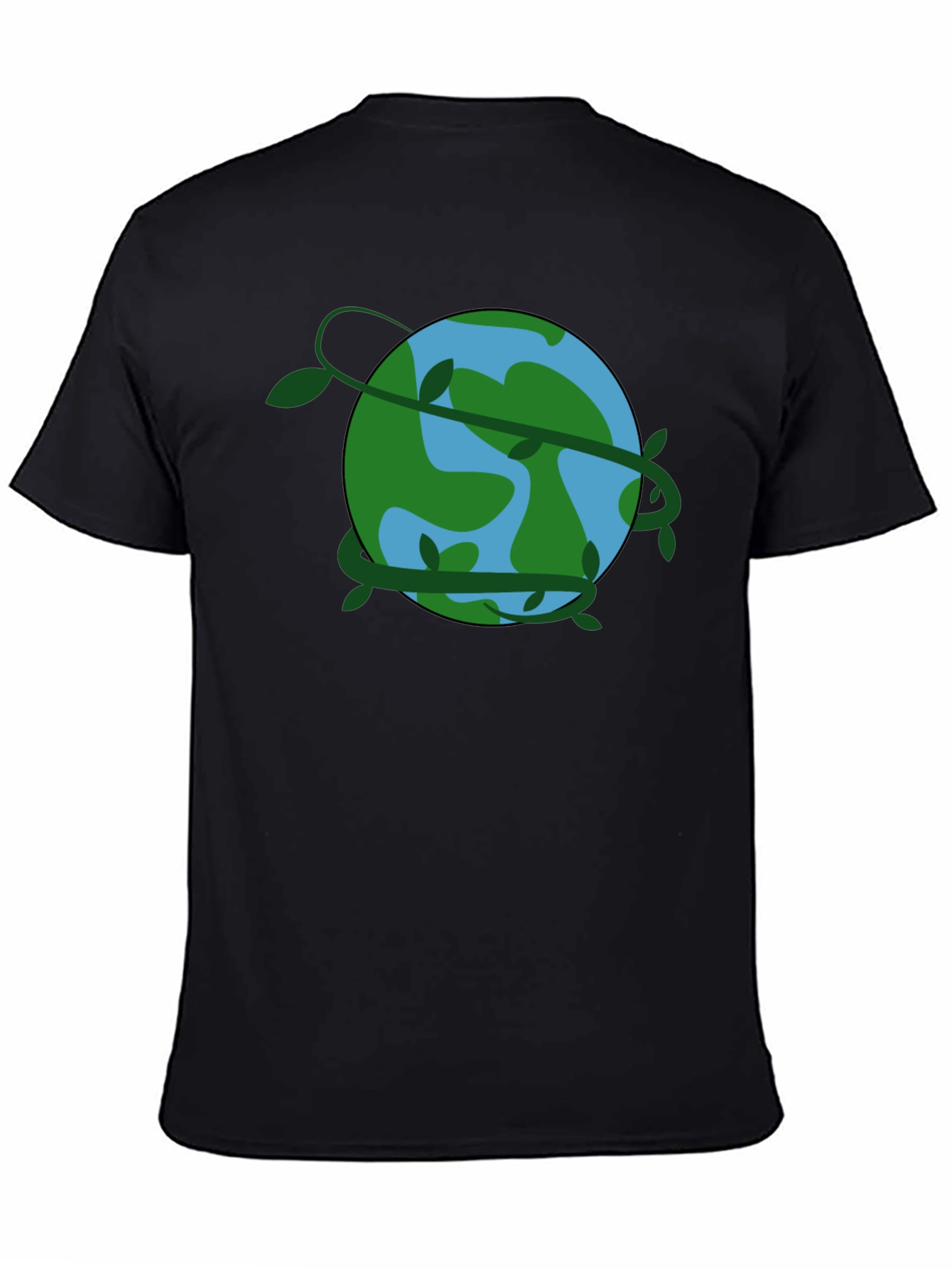 Earth Vines Black T-Shirt - Eco Friendly