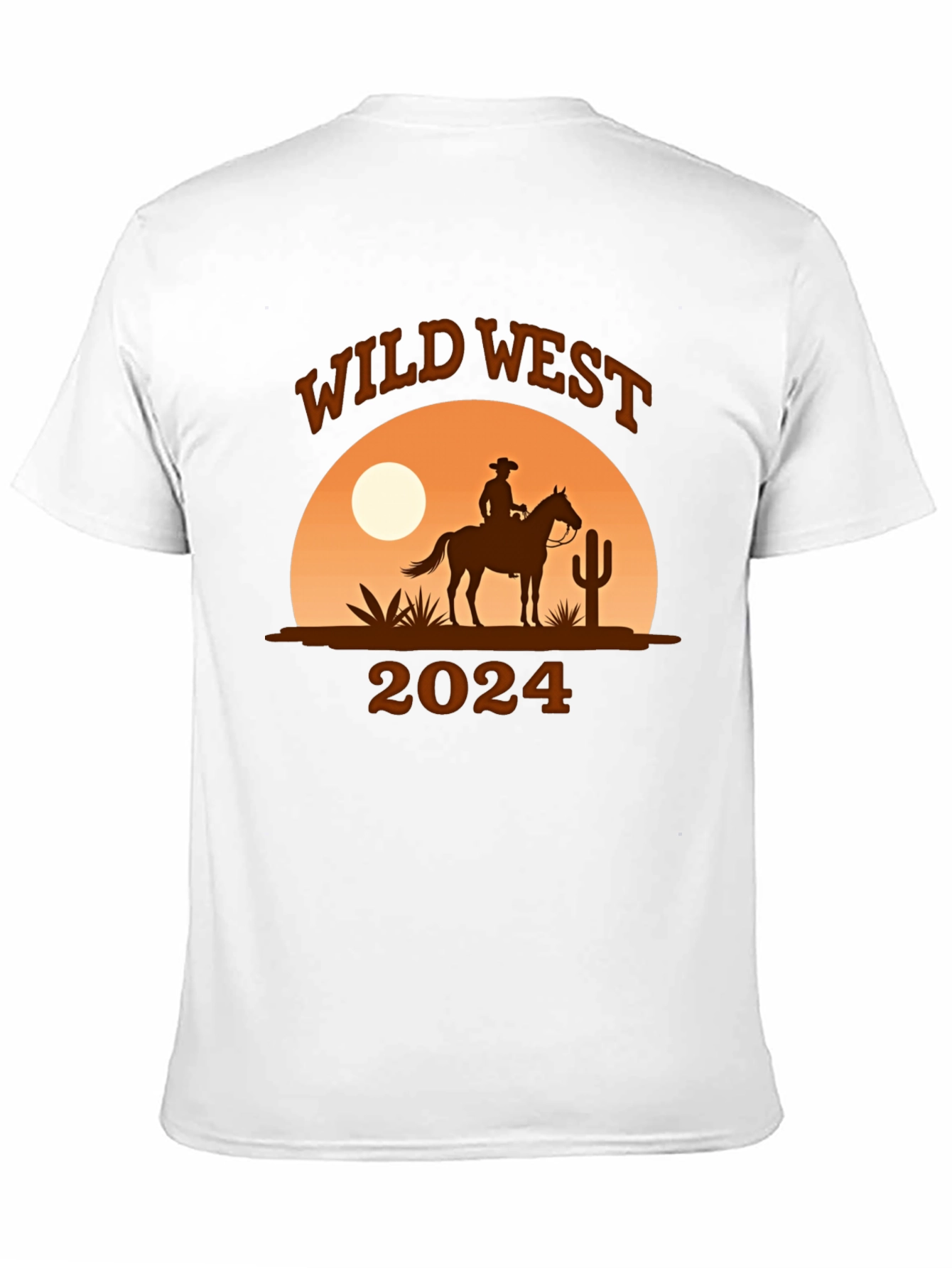 Wild West Cowboy Graphic T-Shirt - Western Style Tee