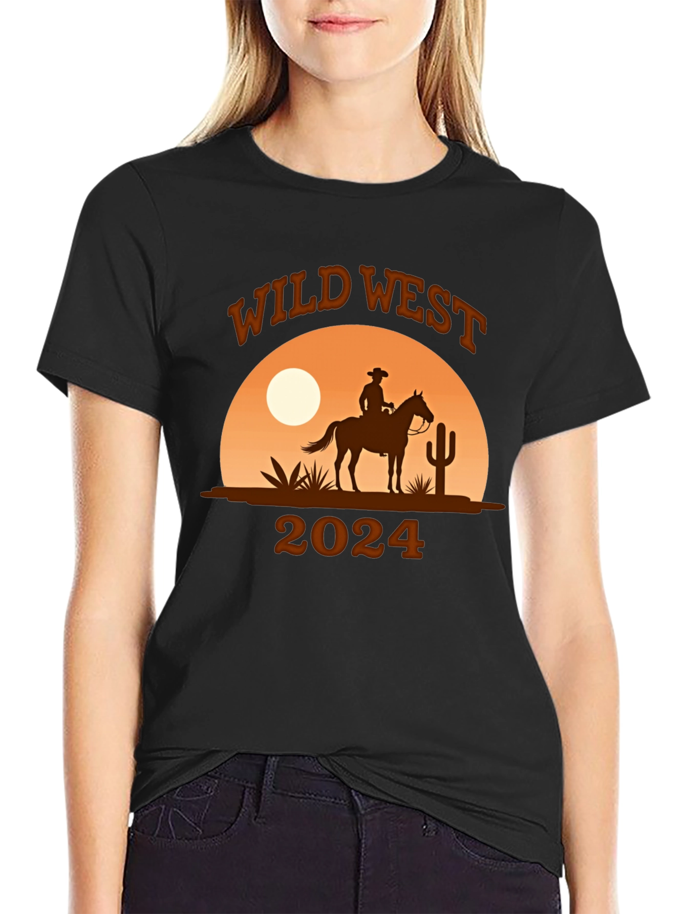 Wild West Cowboy Graphic T-Shirt - Western Style Tee