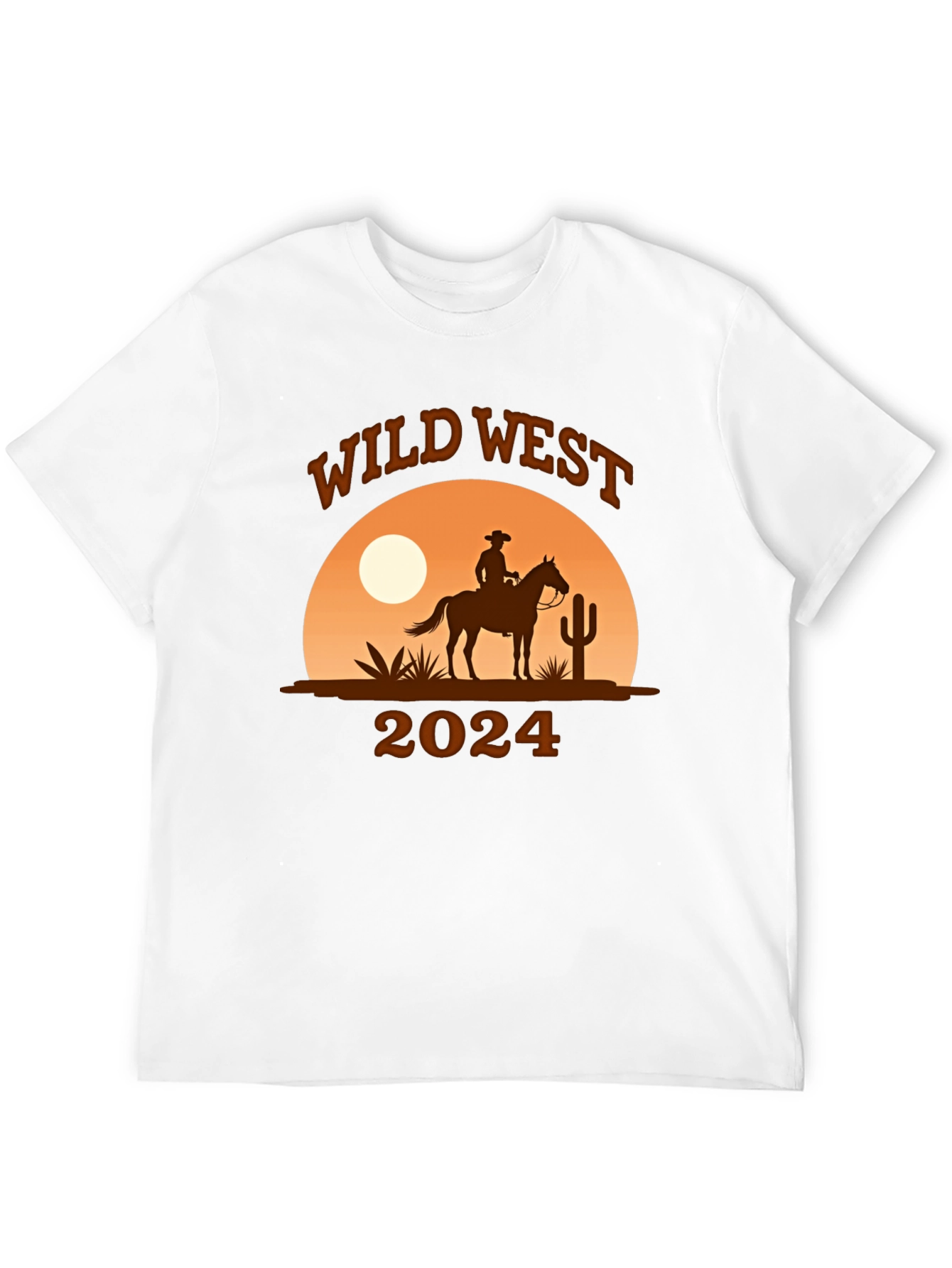 Wild West Cowboy Graphic T-Shirt - Western Style Tee