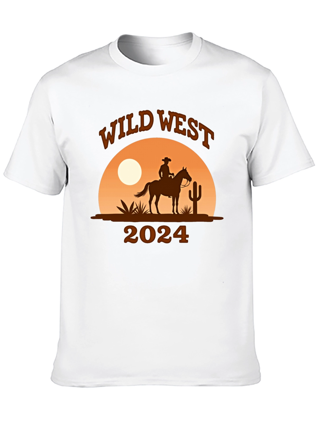 Wild West Cowboy Graphic T-Shirt - Western Style Tee