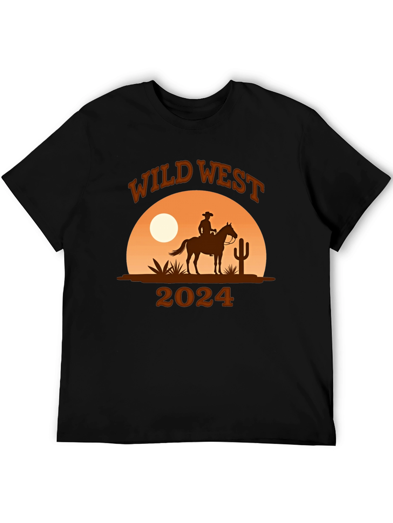 Wild West Cowboy Graphic T-Shirt - Western Style Tee