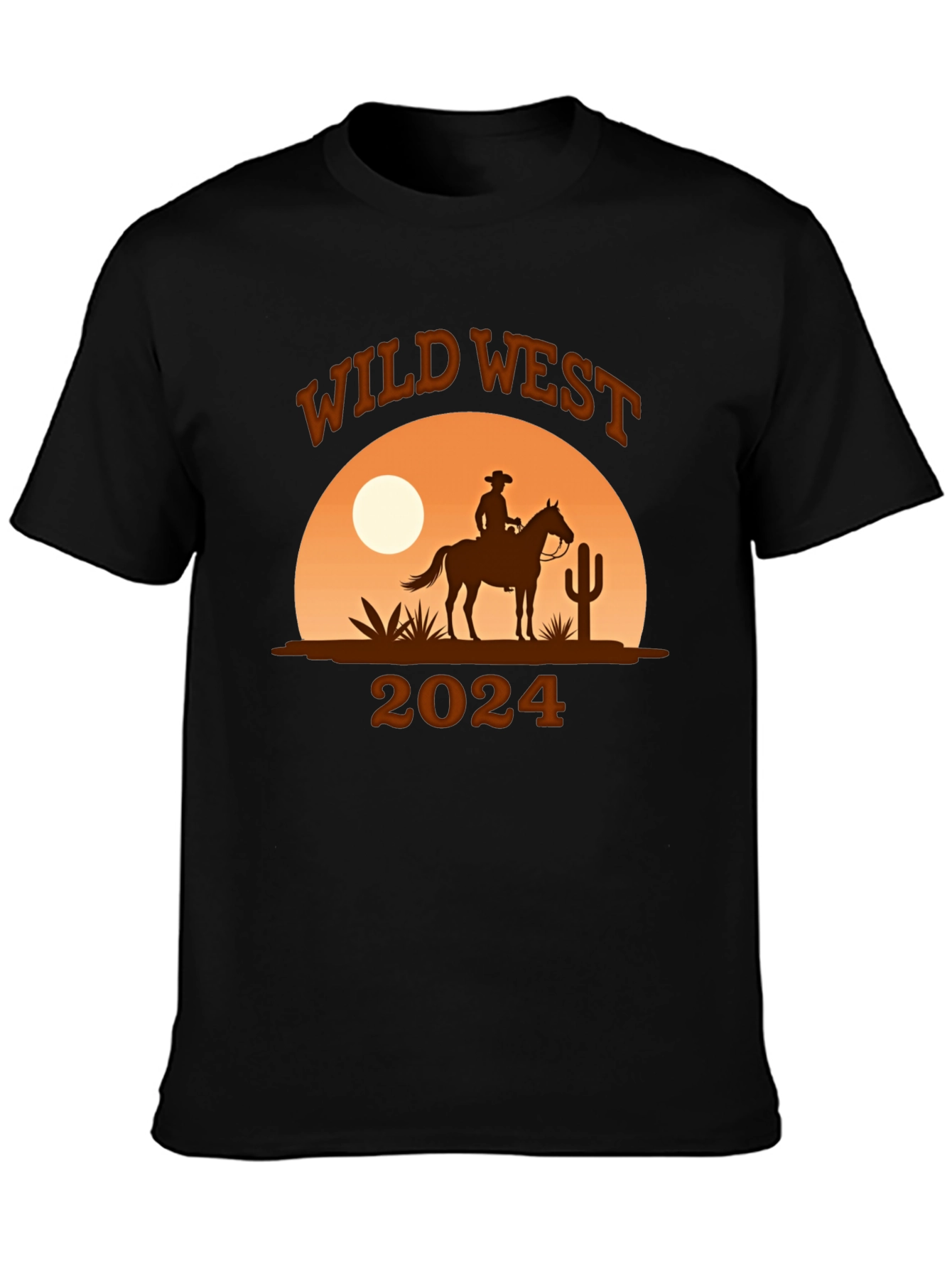Wild West Cowboy Graphic T-Shirt - Western Style Tee