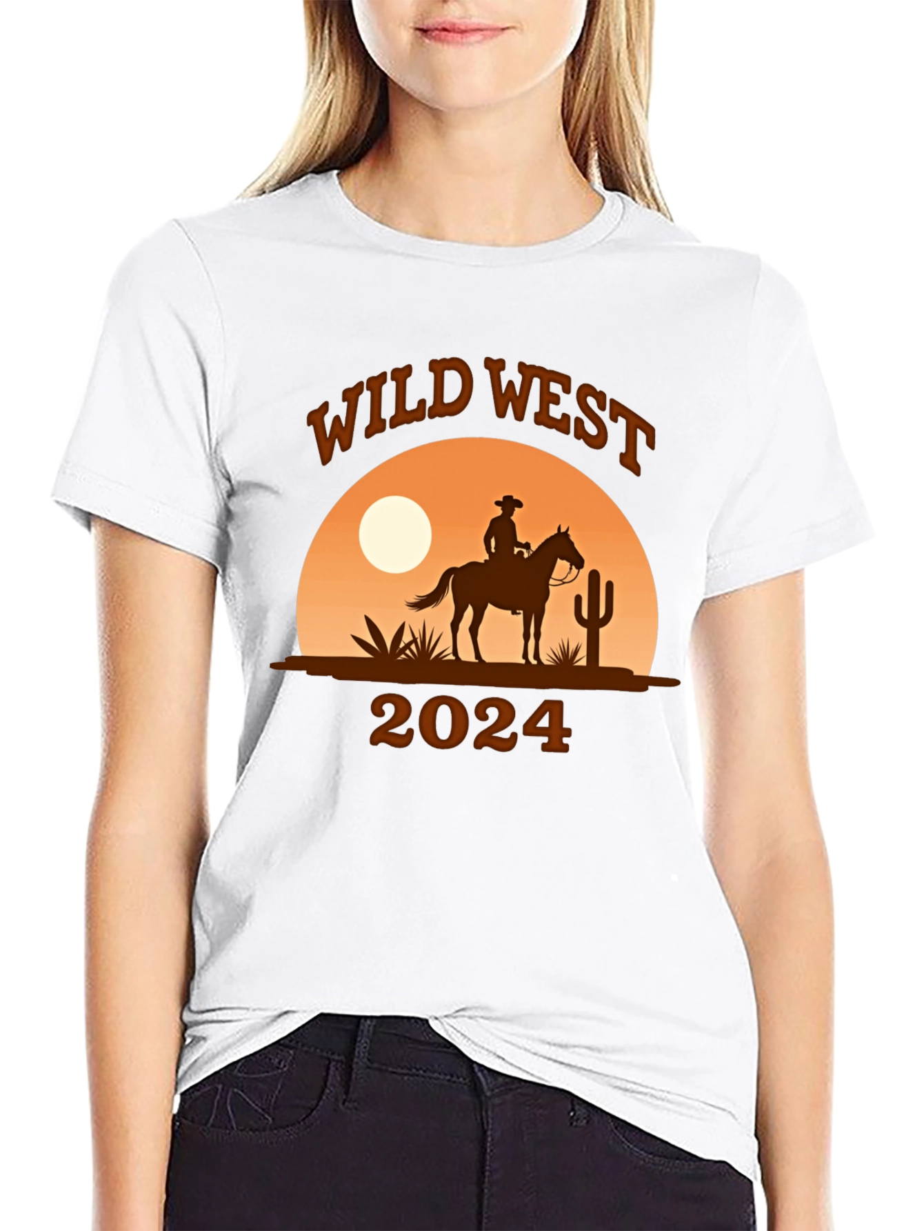 Wild West Cowboy Graphic T-Shirt - Western Style Tee