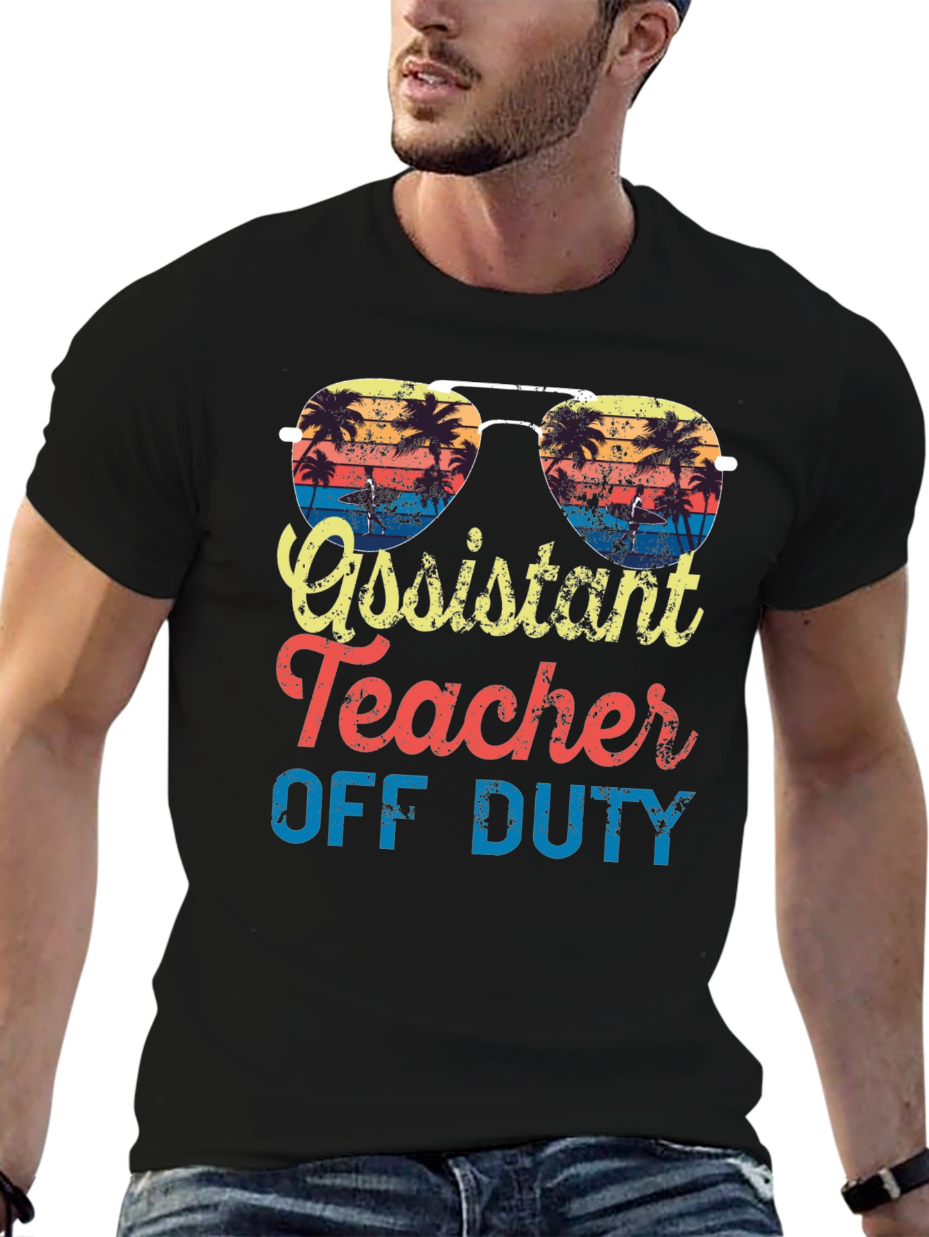 Assistant Teacher Off Duty Beach T-Shirt