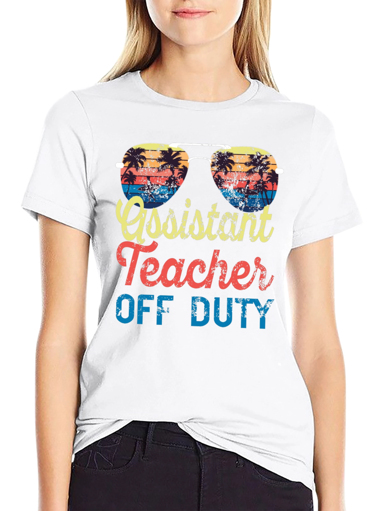 Assistant Teacher Off Duty Beach T-Shirt