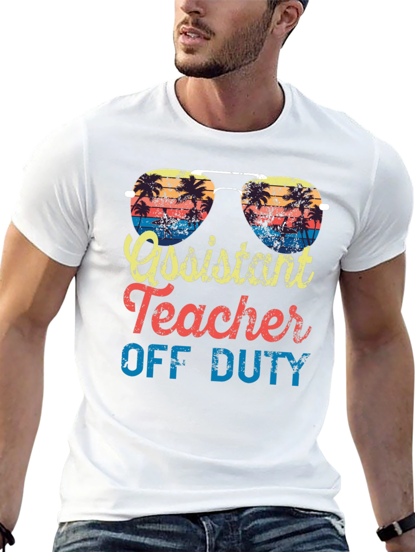 Assistant Teacher Off Duty Beach T-Shirt
