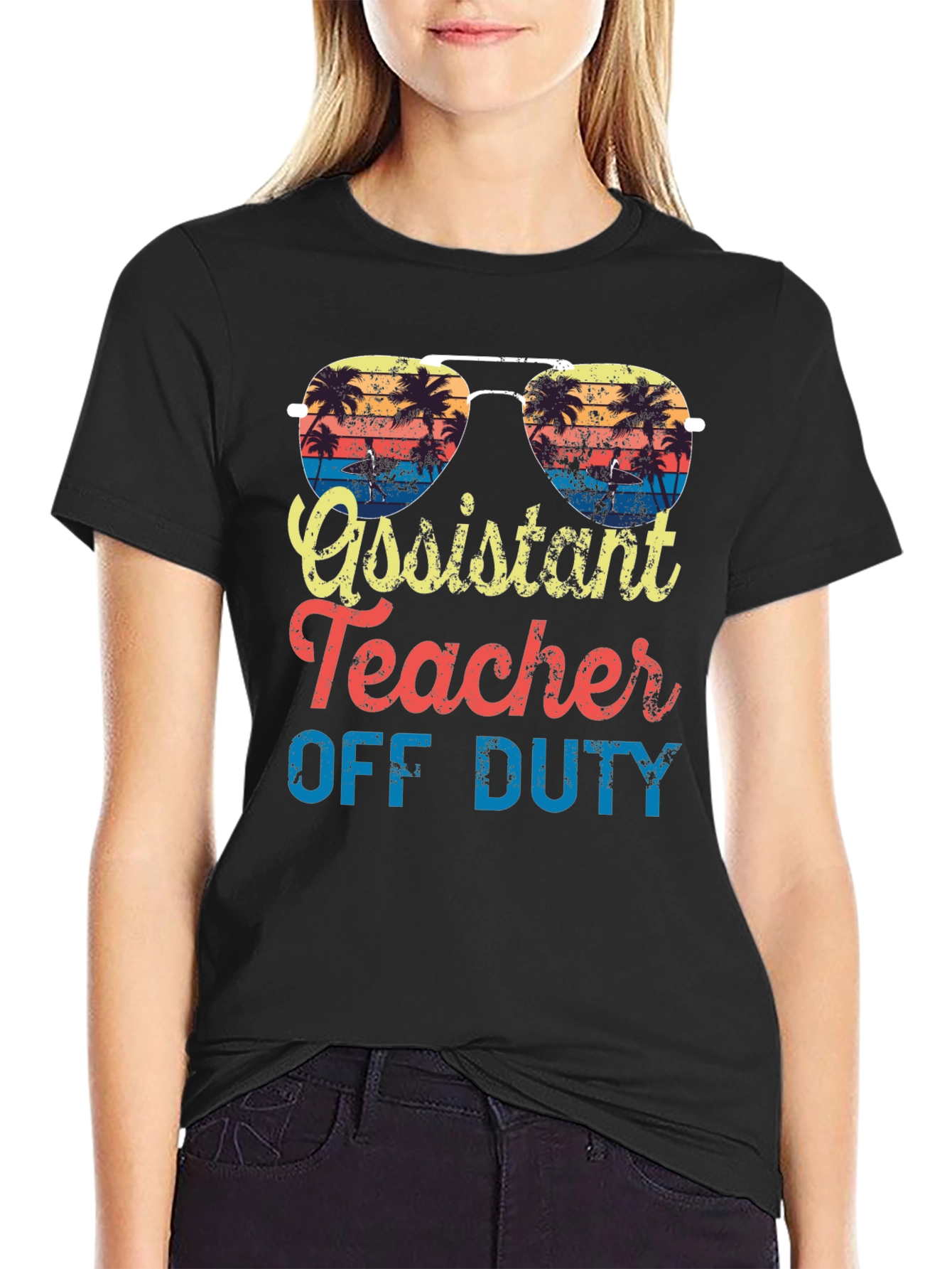Assistant Teacher Off Duty Beach T-Shirt