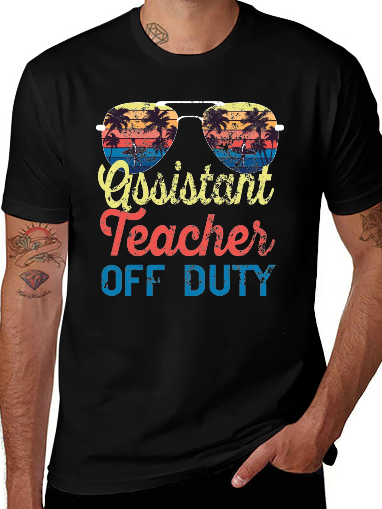 Assistant Teacher Off Duty Beach T-Shirt