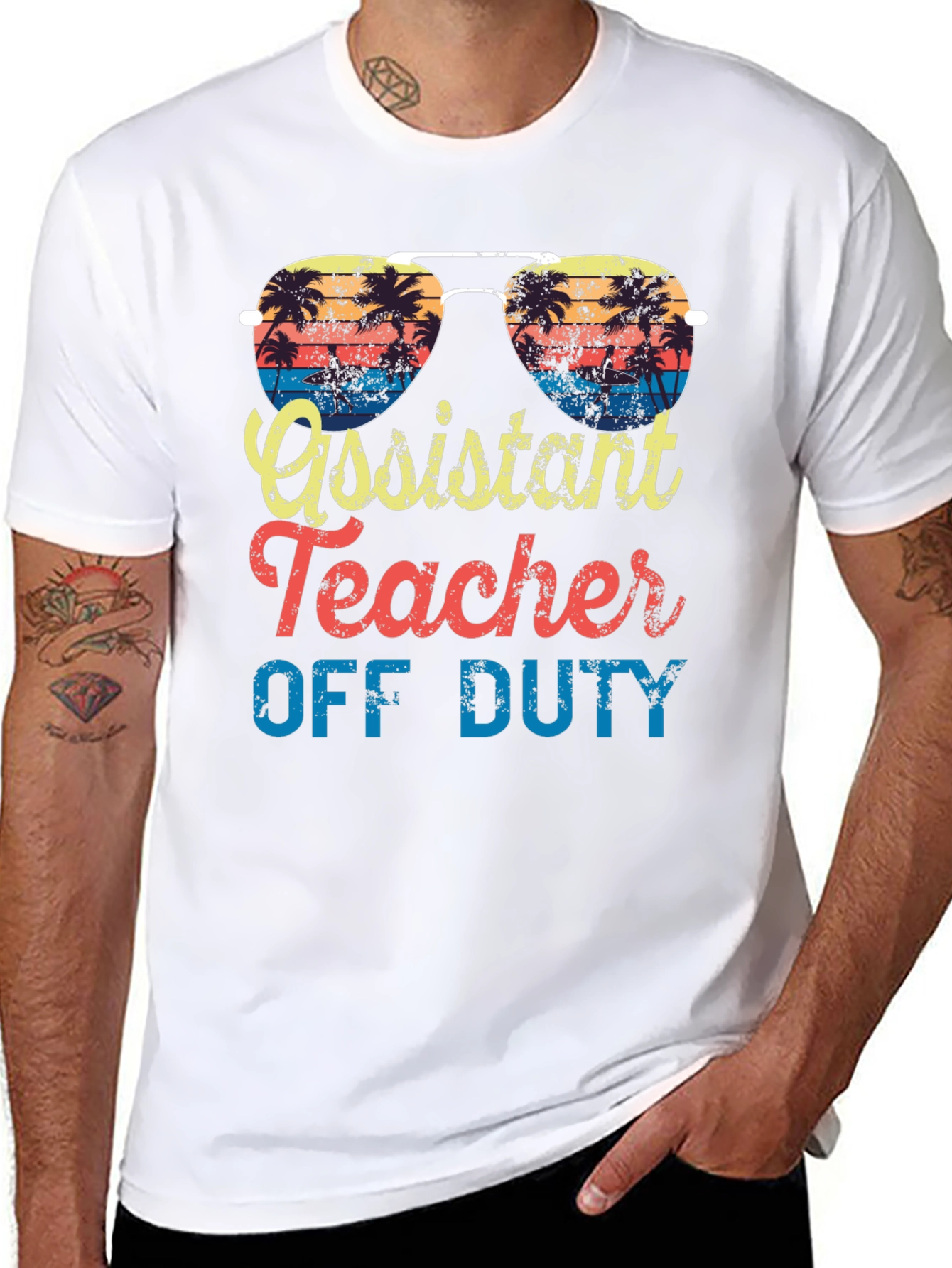 Assistant Teacher Off Duty Beach T-Shirt