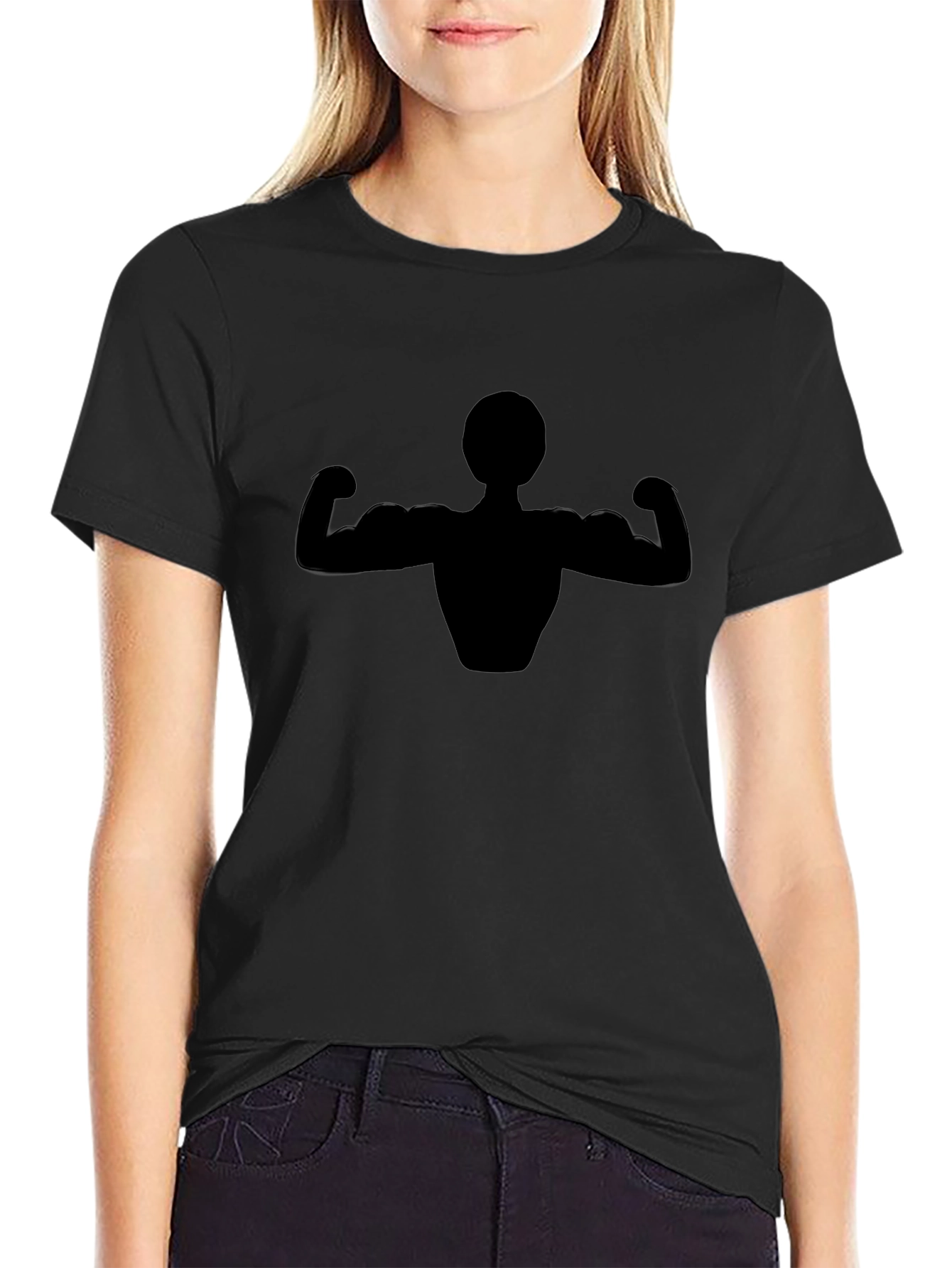 Muscle Man Graphic Black T-Shirt