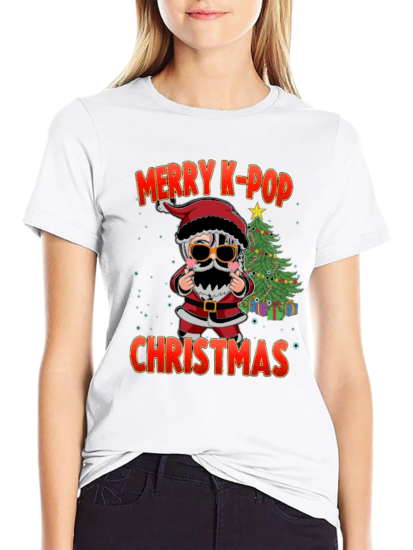 Merry K-Pop Christmas Graphic Tee