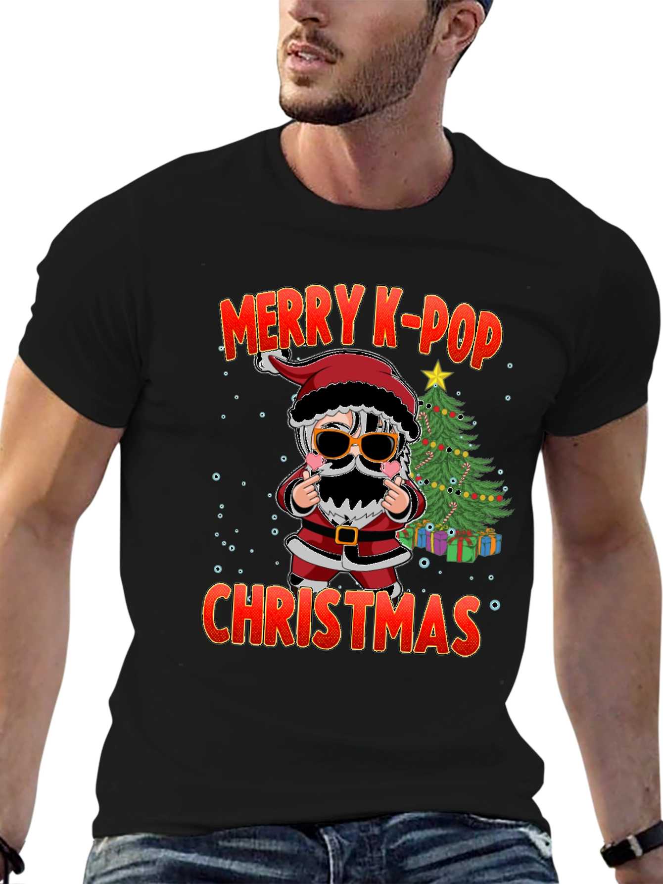 Merry K-Pop Christmas Graphic Tee