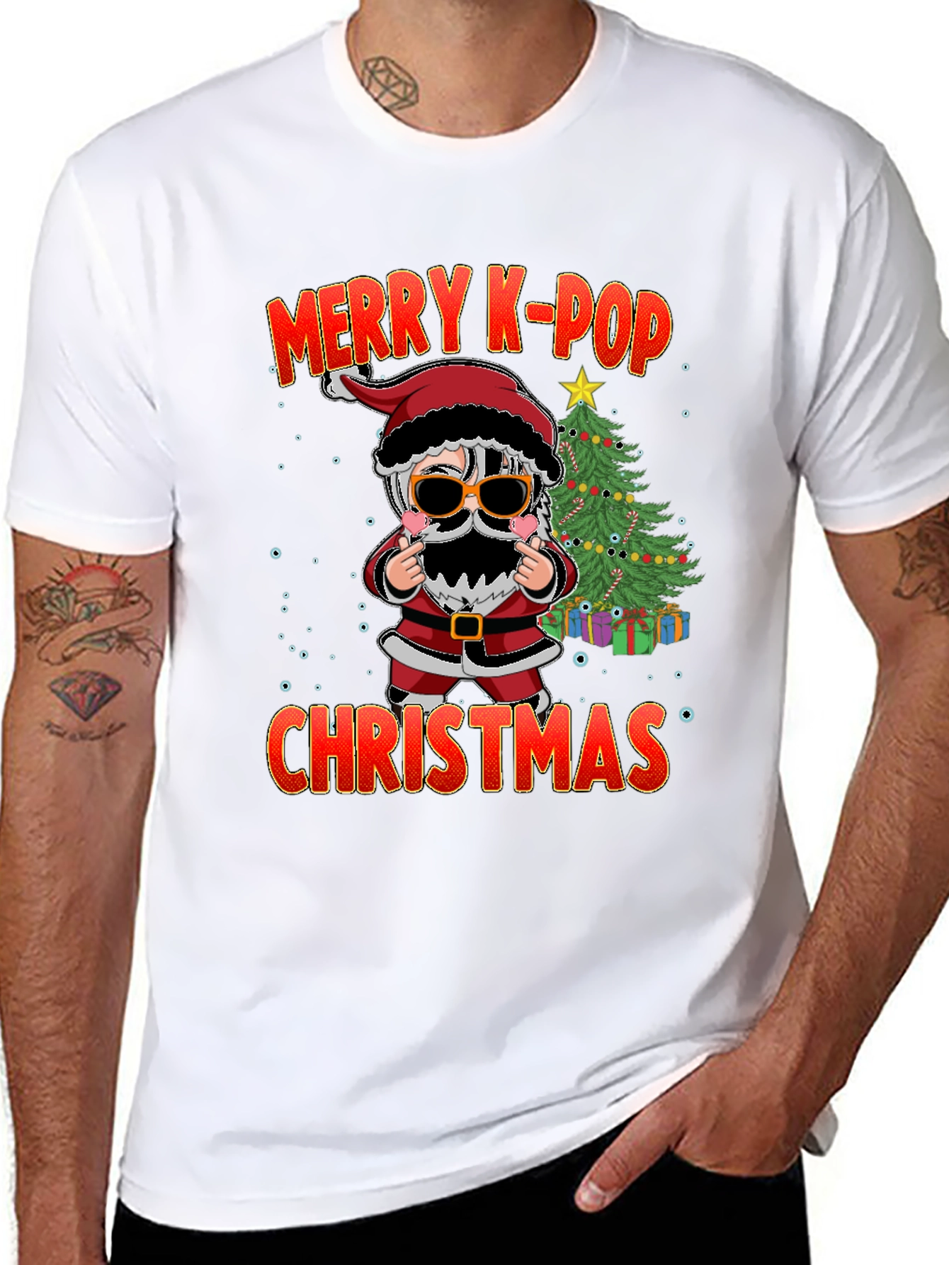 Merry K-Pop Christmas Graphic Tee