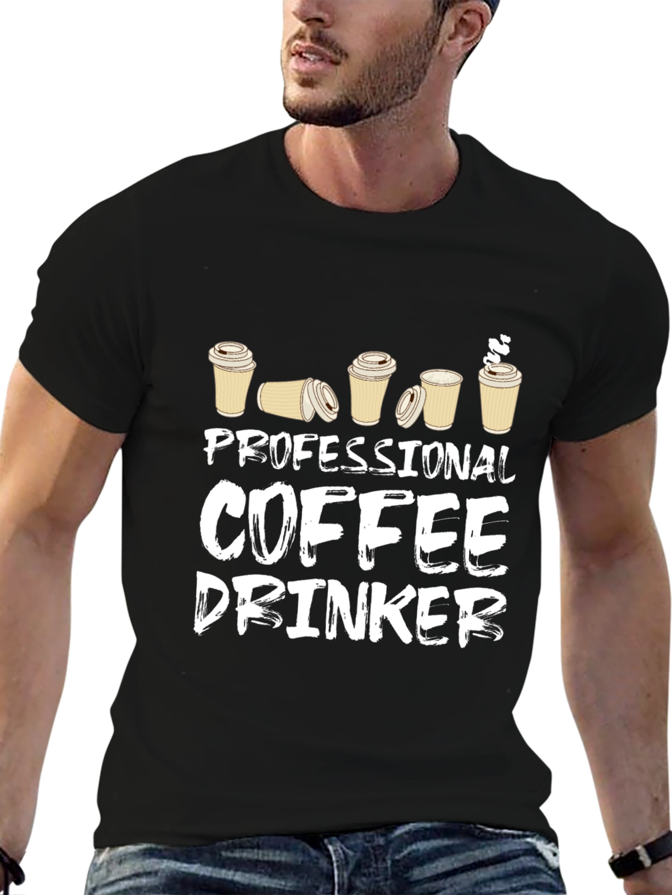 Professional Coffee Drinker Black T-Shirt