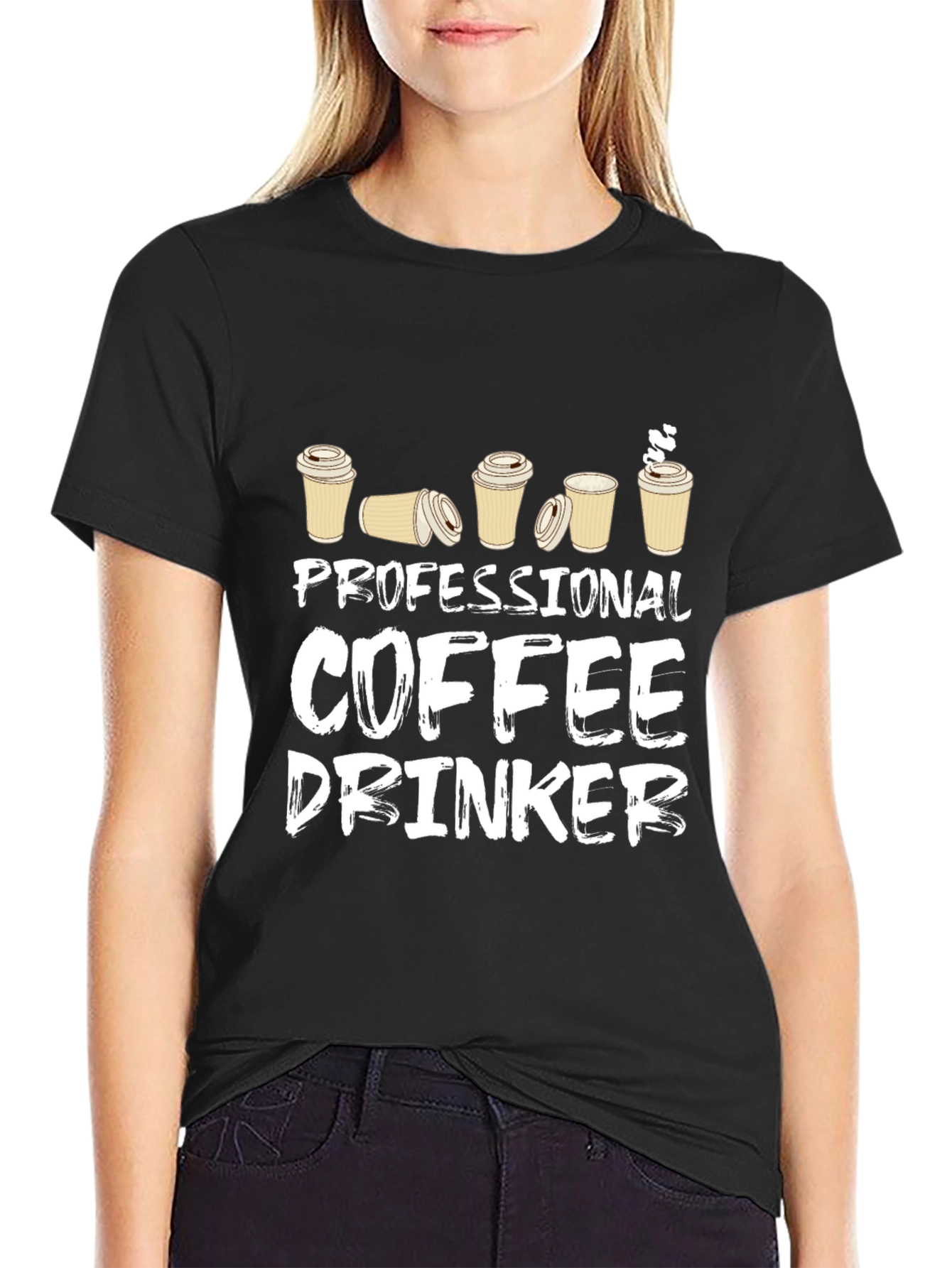Professional Coffee Drinker Black T-Shirt