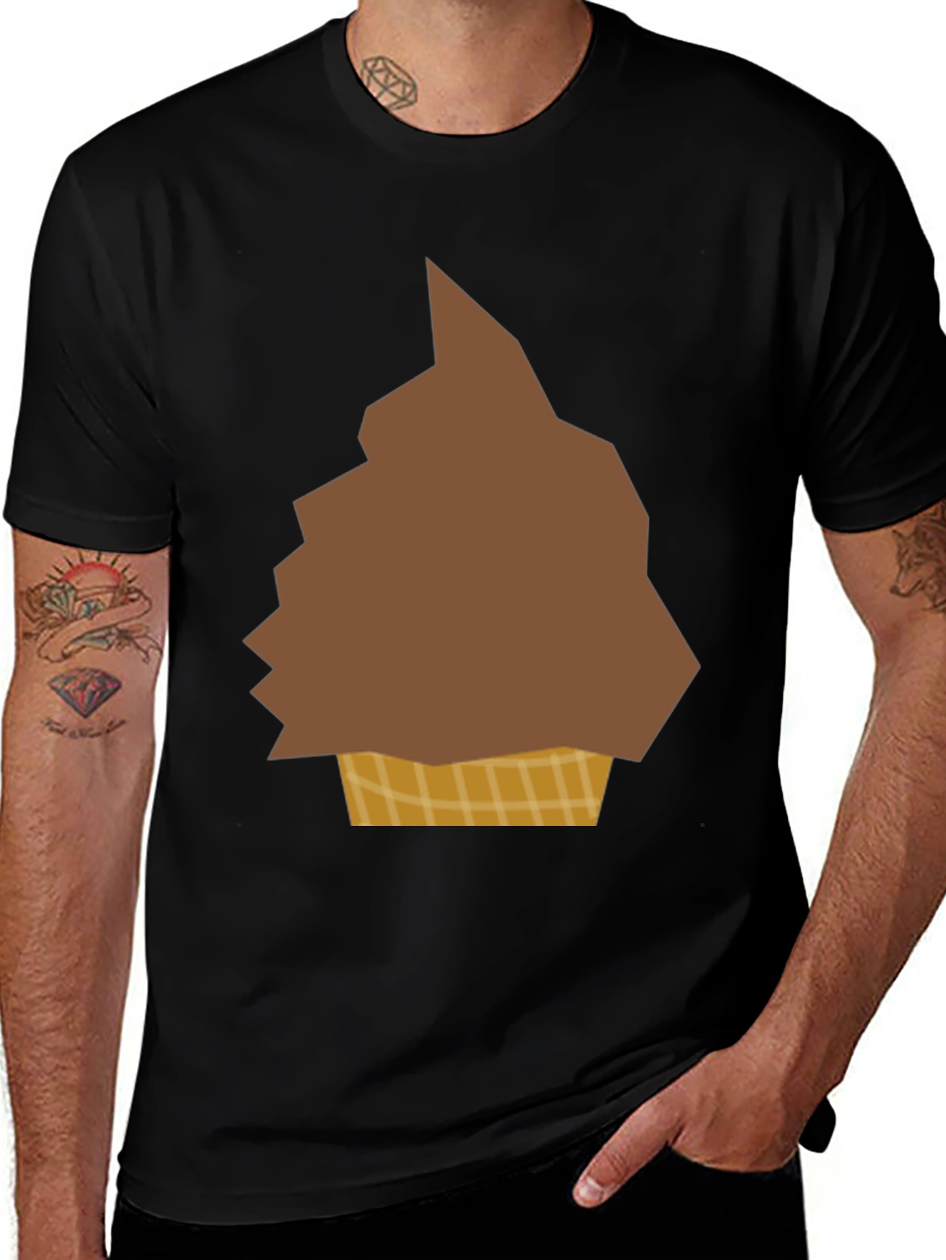 Novelty Ice Cream Cone Graphic T-Shirt
