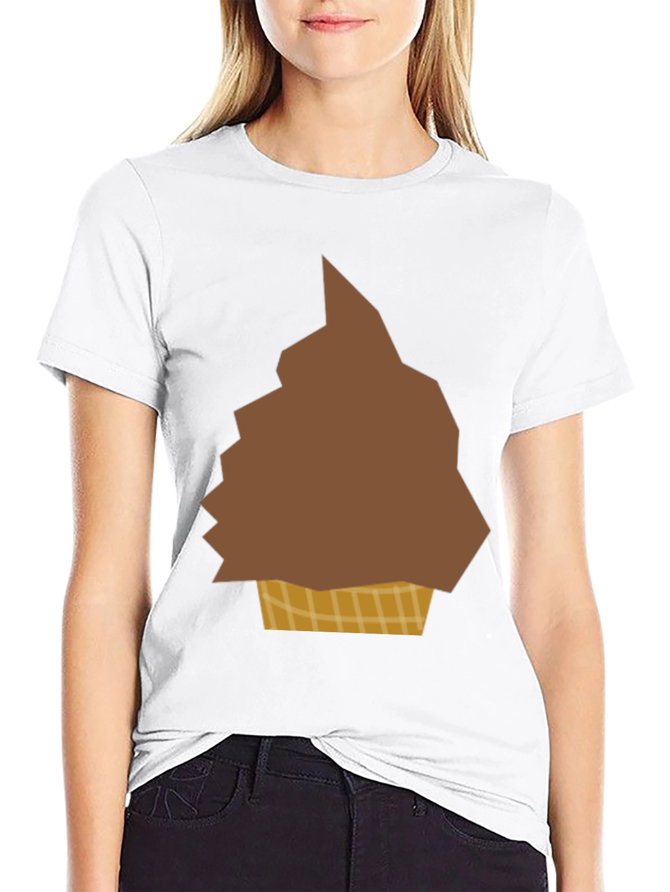 Novelty Ice Cream Cone Graphic T-Shirt
