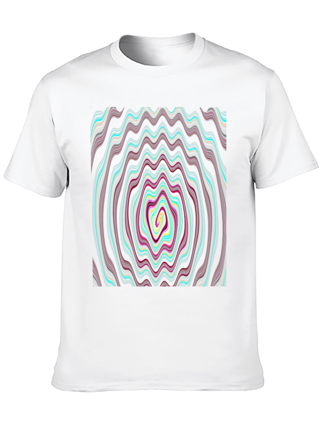 Abstract Swirl Graphic Tee - Mens Black T-Shirt