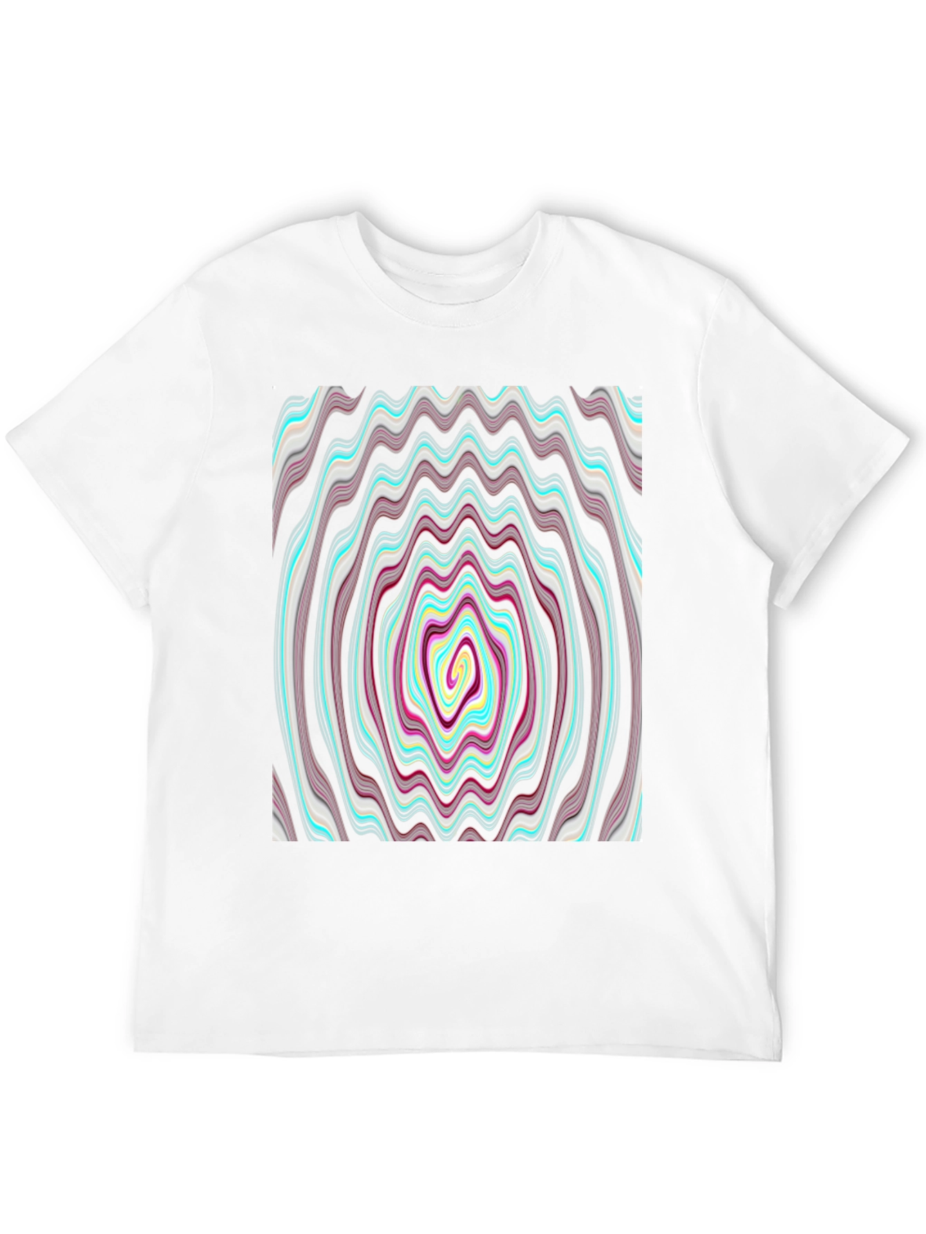 Abstract Swirl Graphic Tee - Mens Black T-Shirt