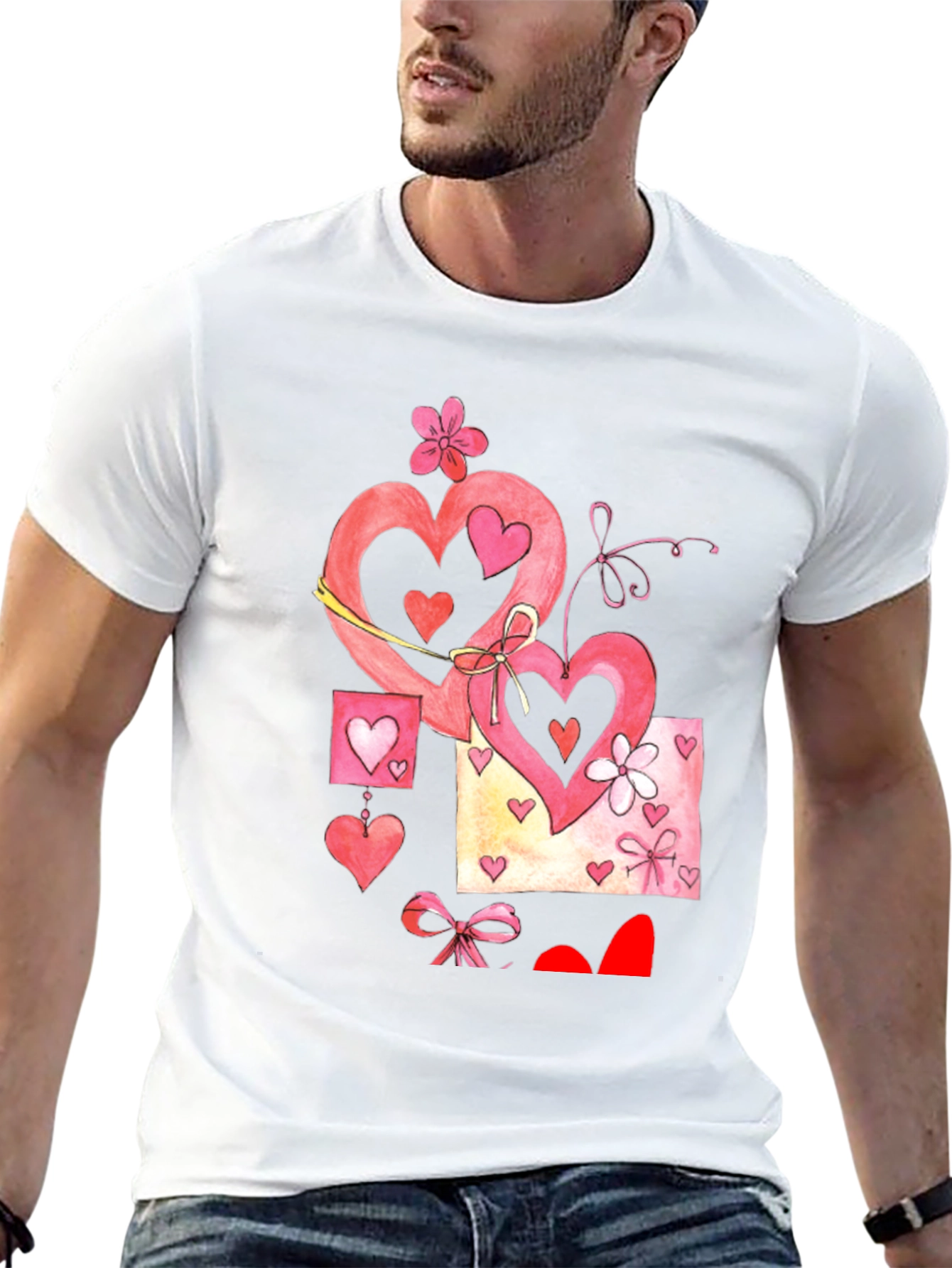 Valentines Hearts Graphic T-Shirt