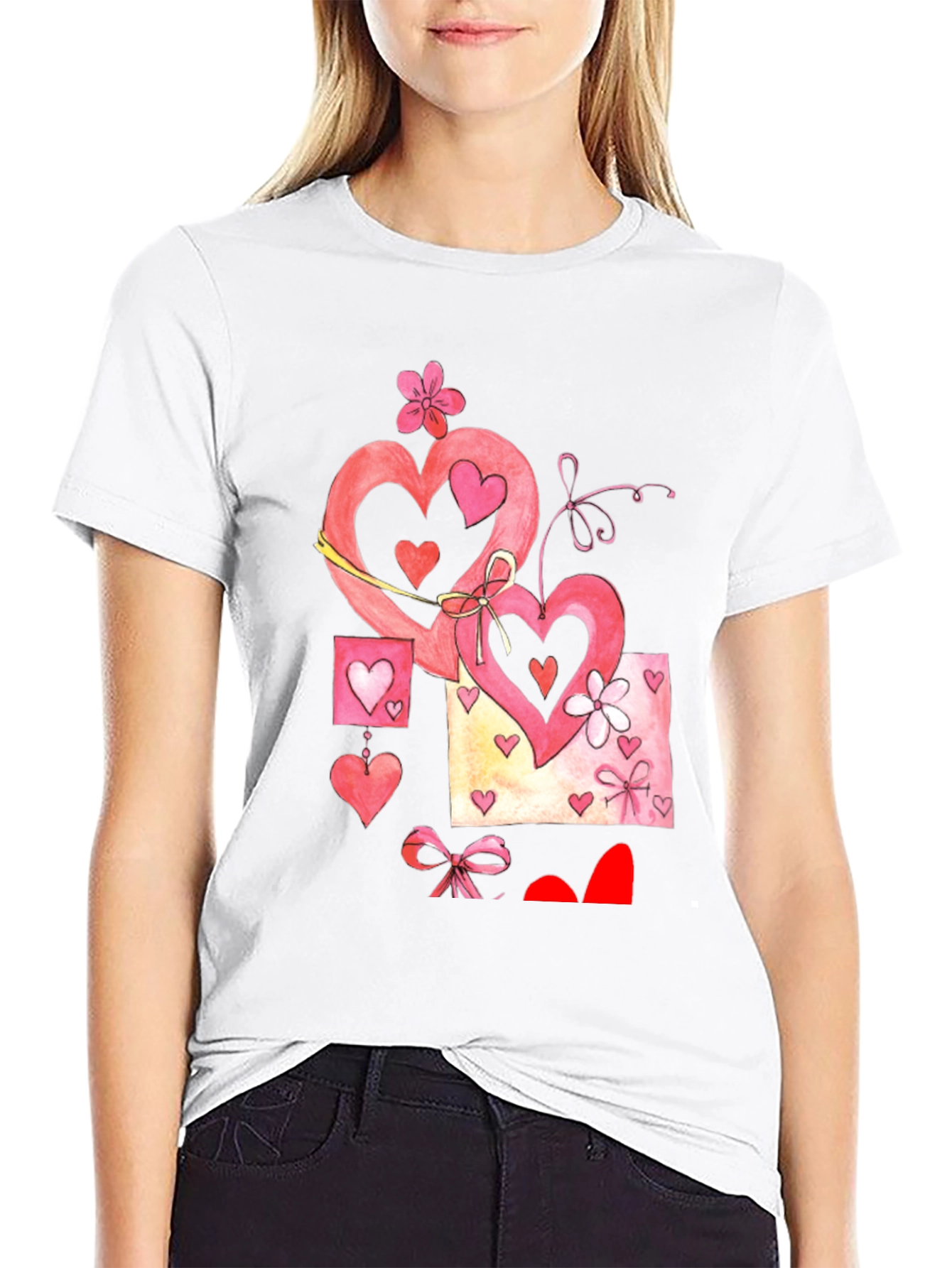 Valentines Hearts Graphic T-Shirt