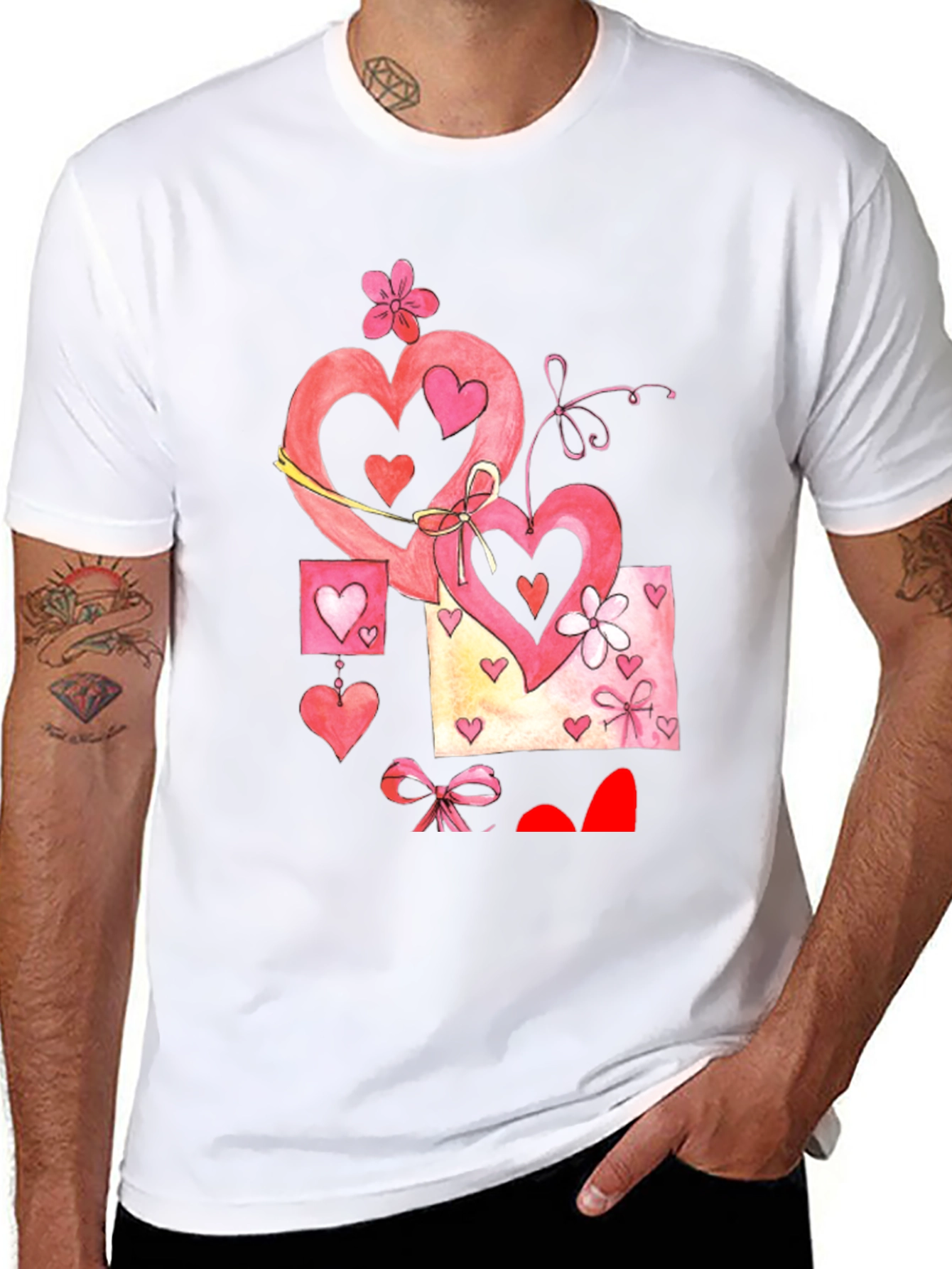 Valentines Hearts Graphic T-Shirt