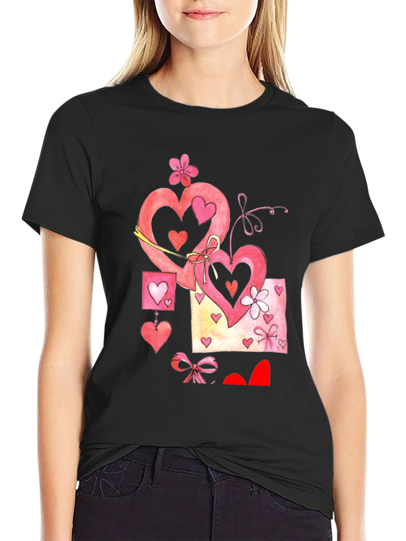 Valentines Hearts Graphic T-Shirt