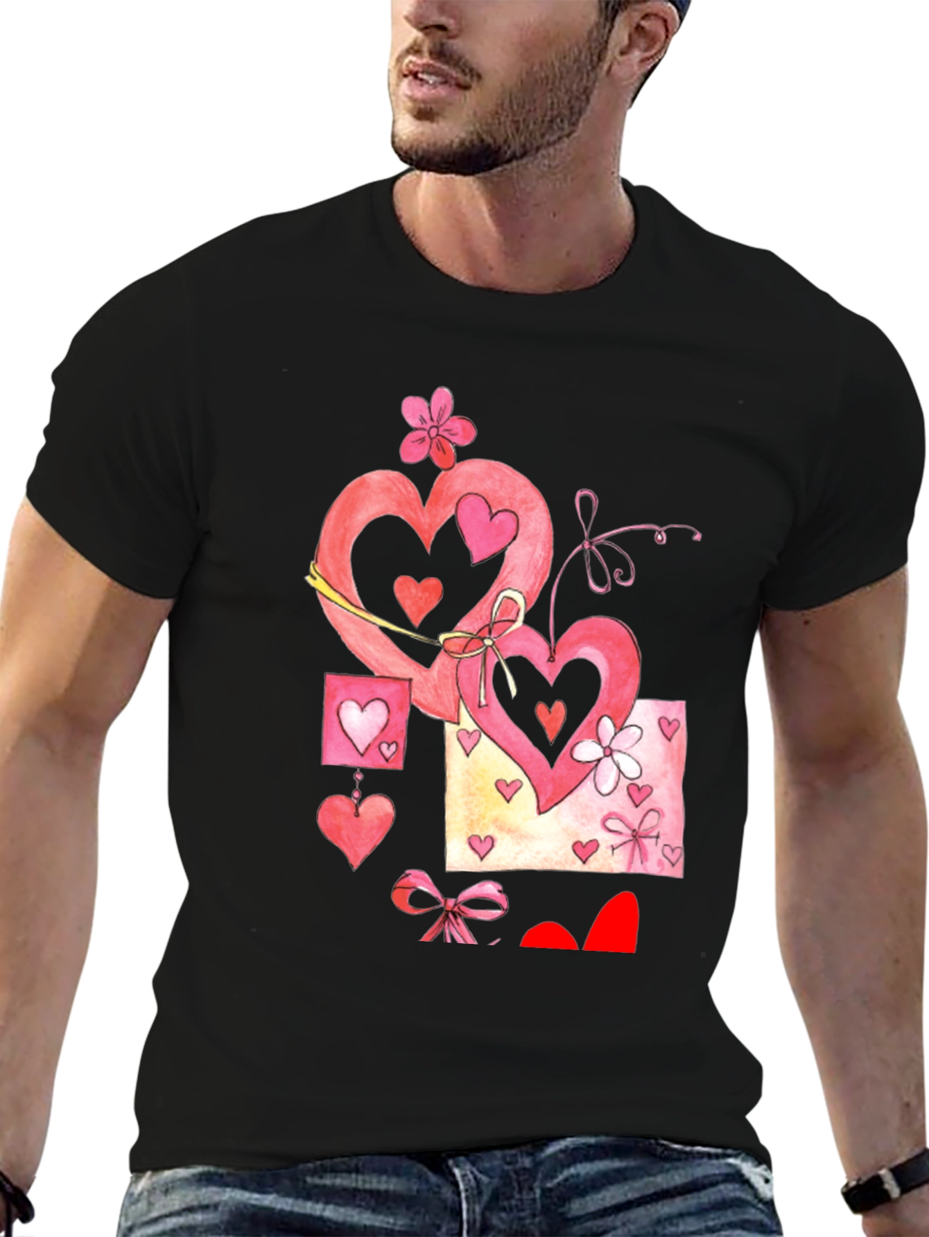 Valentines Hearts Graphic T-Shirt