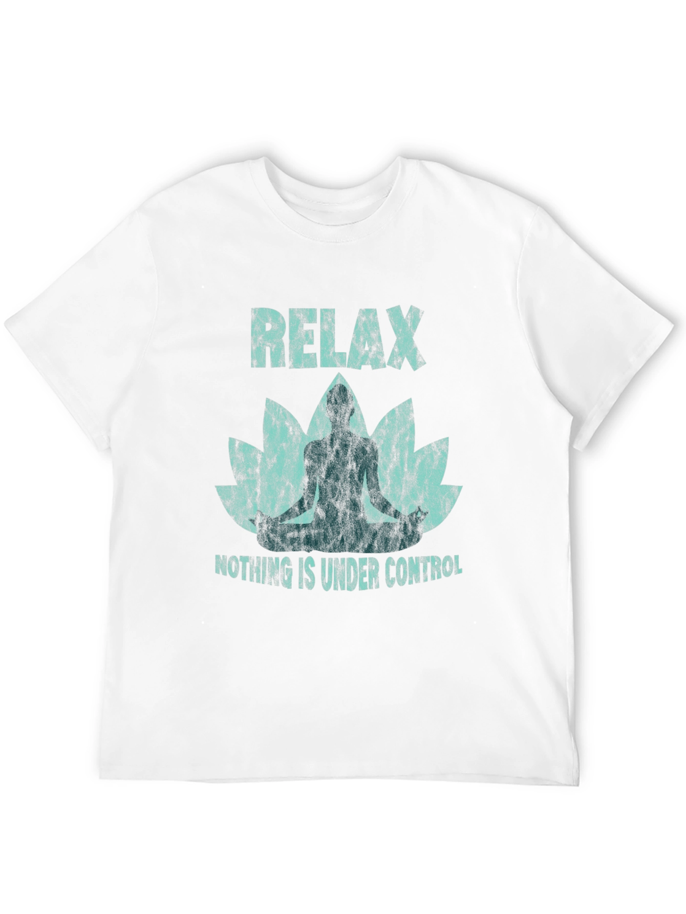 Relax Yoga Lotus Graphic Tee - Black Casual T-Shirt