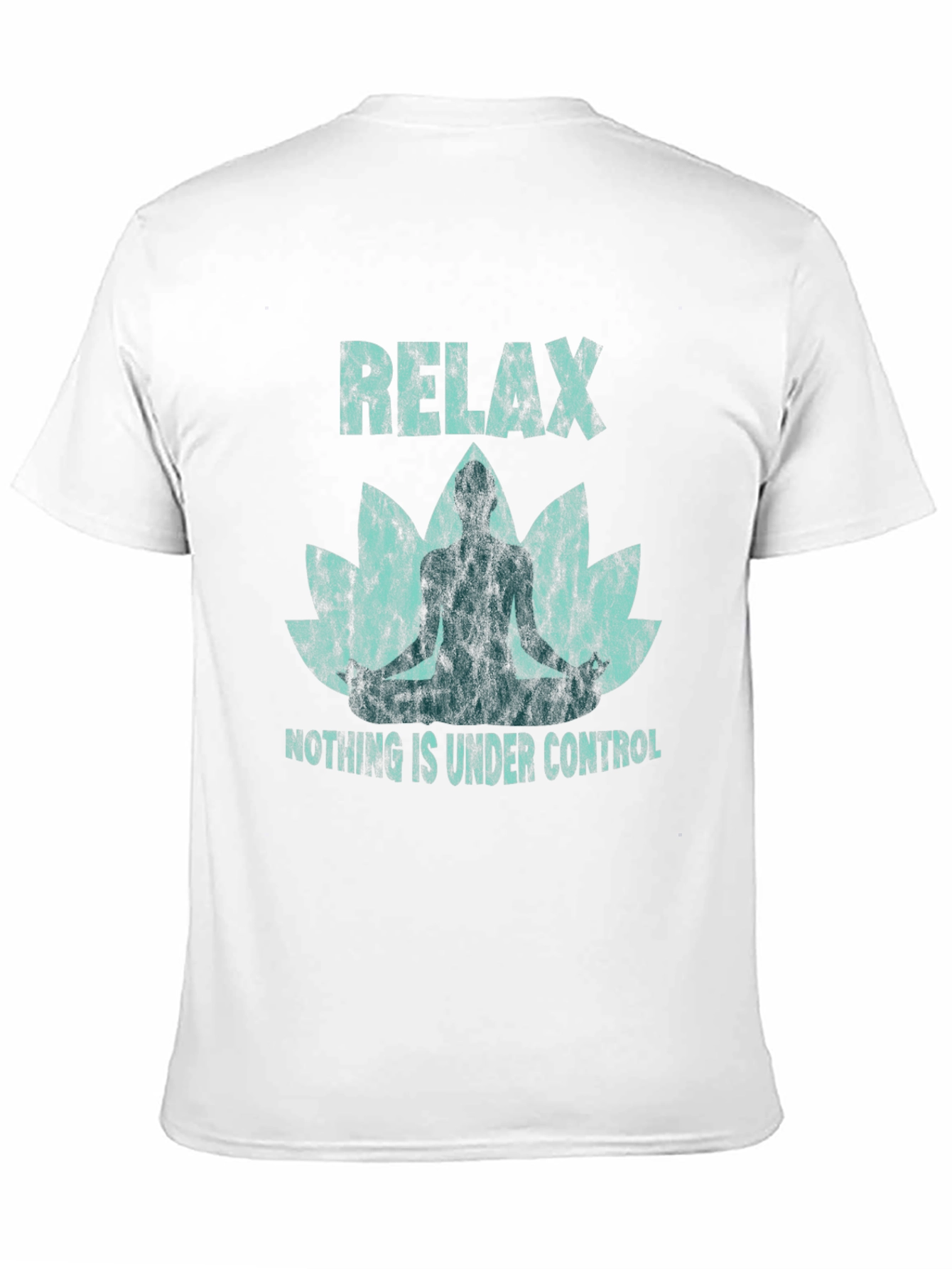 Relax Yoga Lotus Graphic Tee - Black Casual T-Shirt
