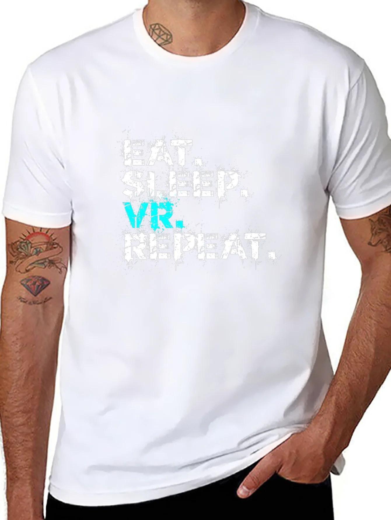 Eat Sleep VR Repeat Black T-Shirt