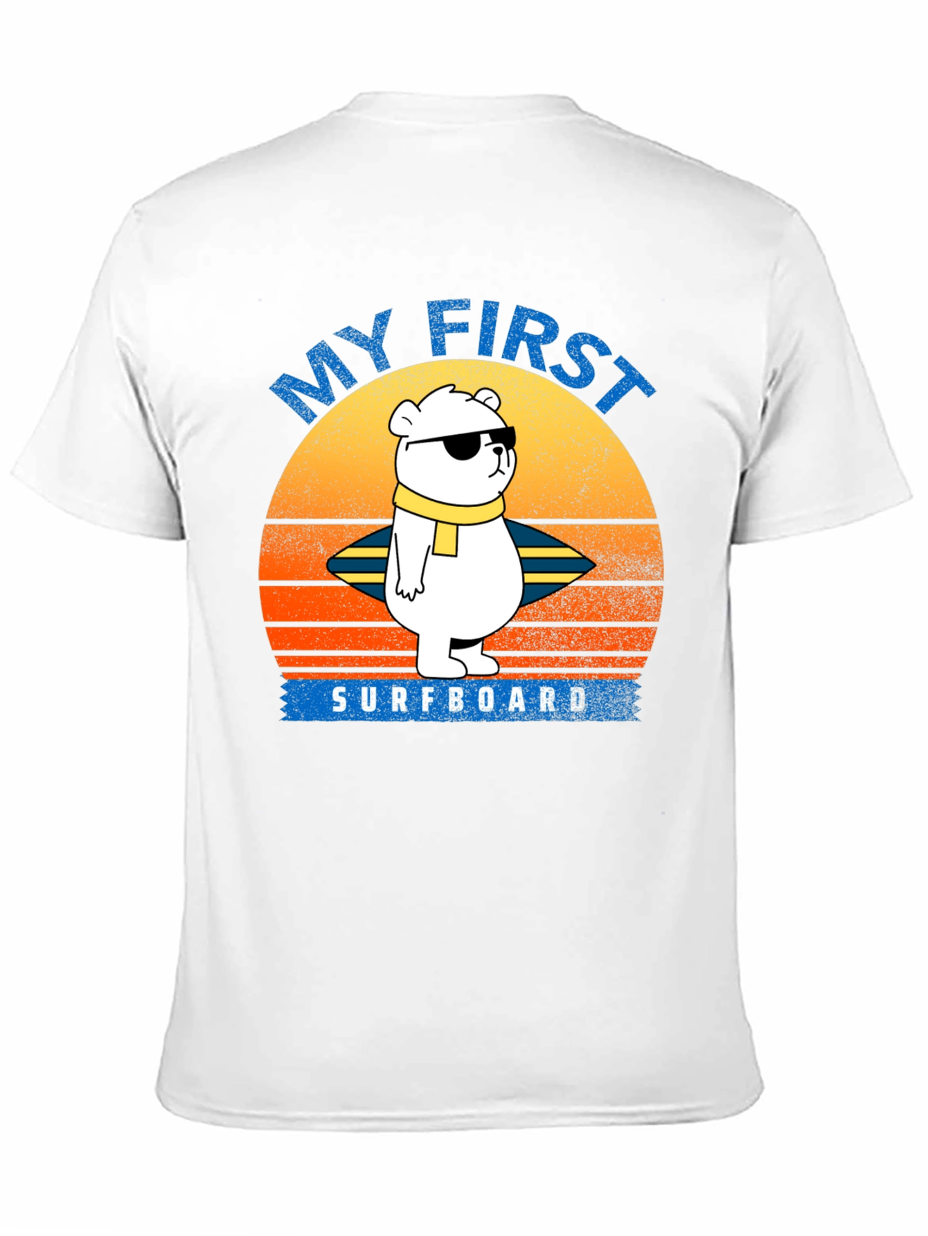My First Surfboard Bear Graphic T-Shirt