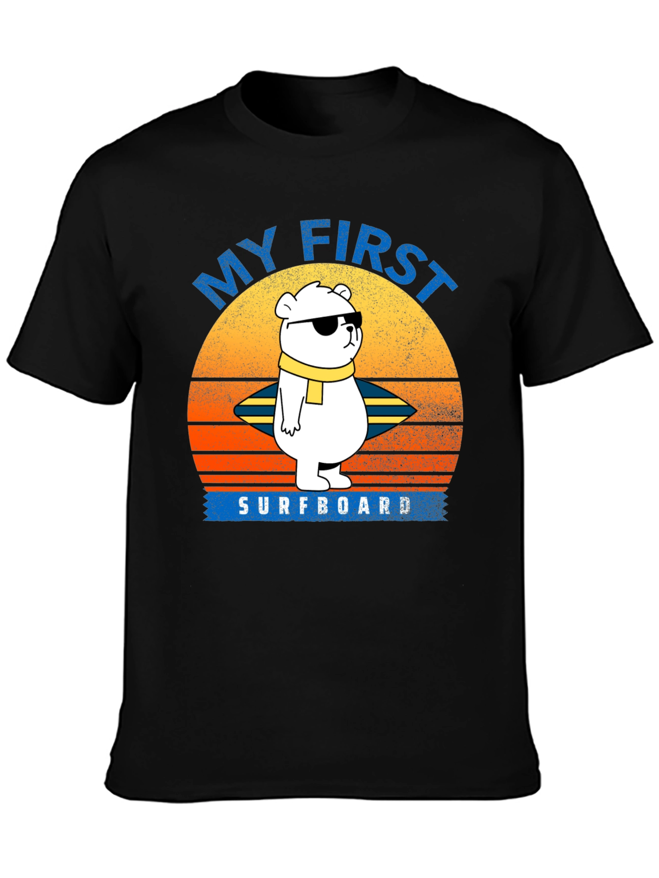 My First Surfboard Bear Graphic T-Shirt