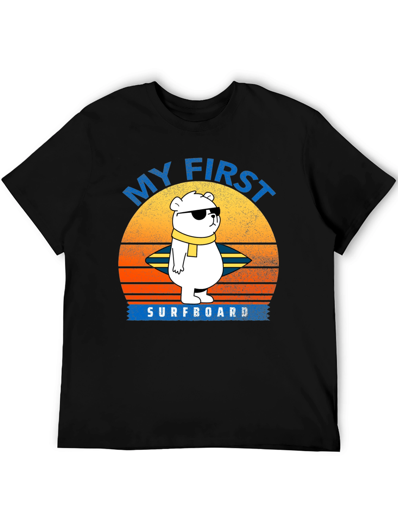 My First Surfboard Bear Graphic T-Shirt