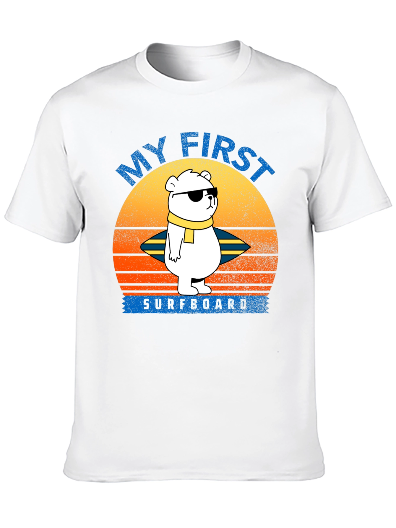 My First Surfboard Bear Graphic T-Shirt