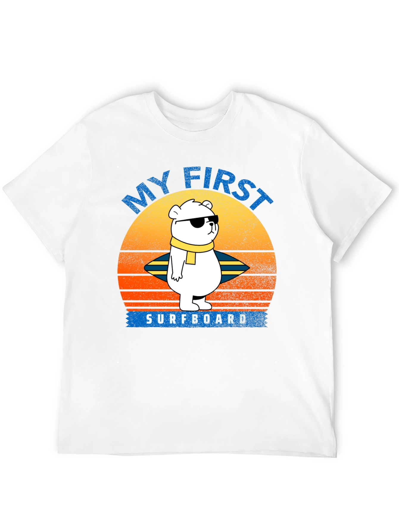 My First Surfboard Bear Graphic T-Shirt
